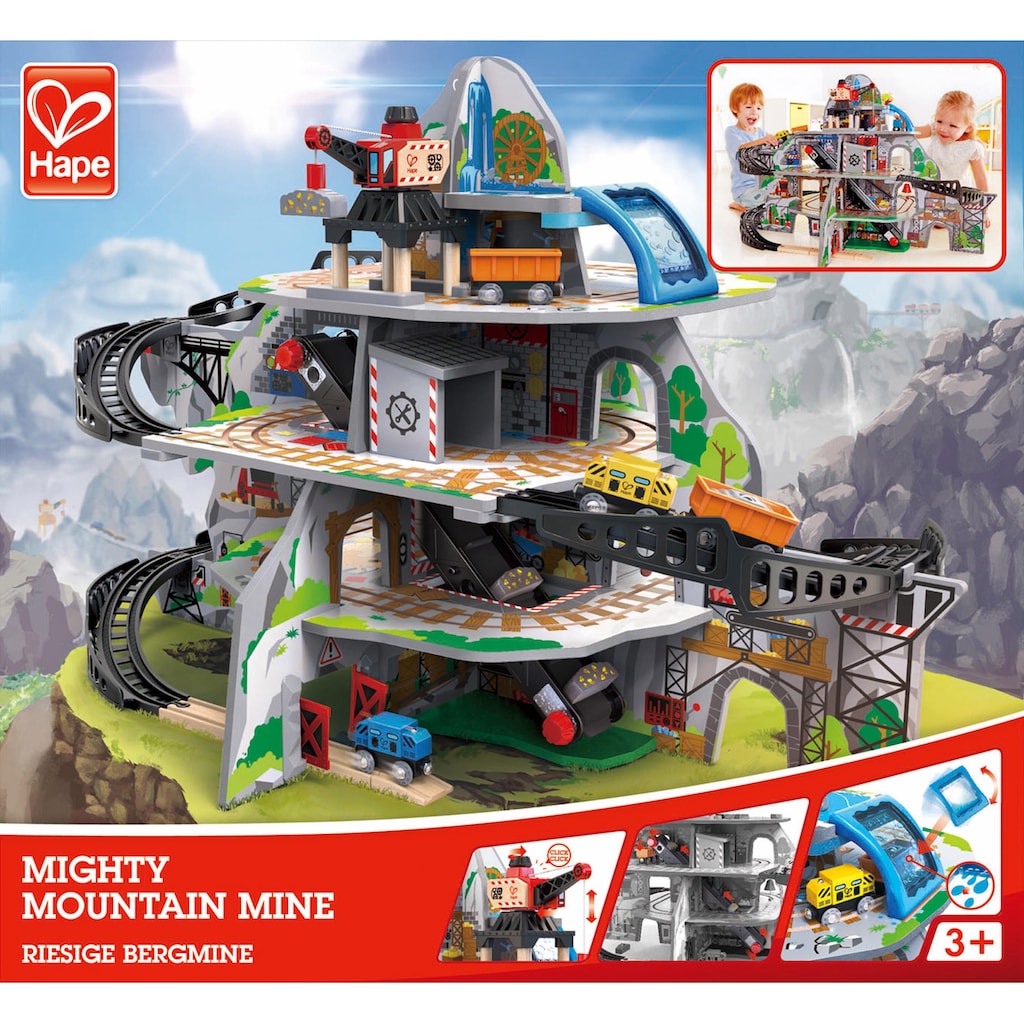 Hape Spielzeug-Eisenbahn »Riesige Bergmine, 32-tlg.«, (Set, 32 tlg.)