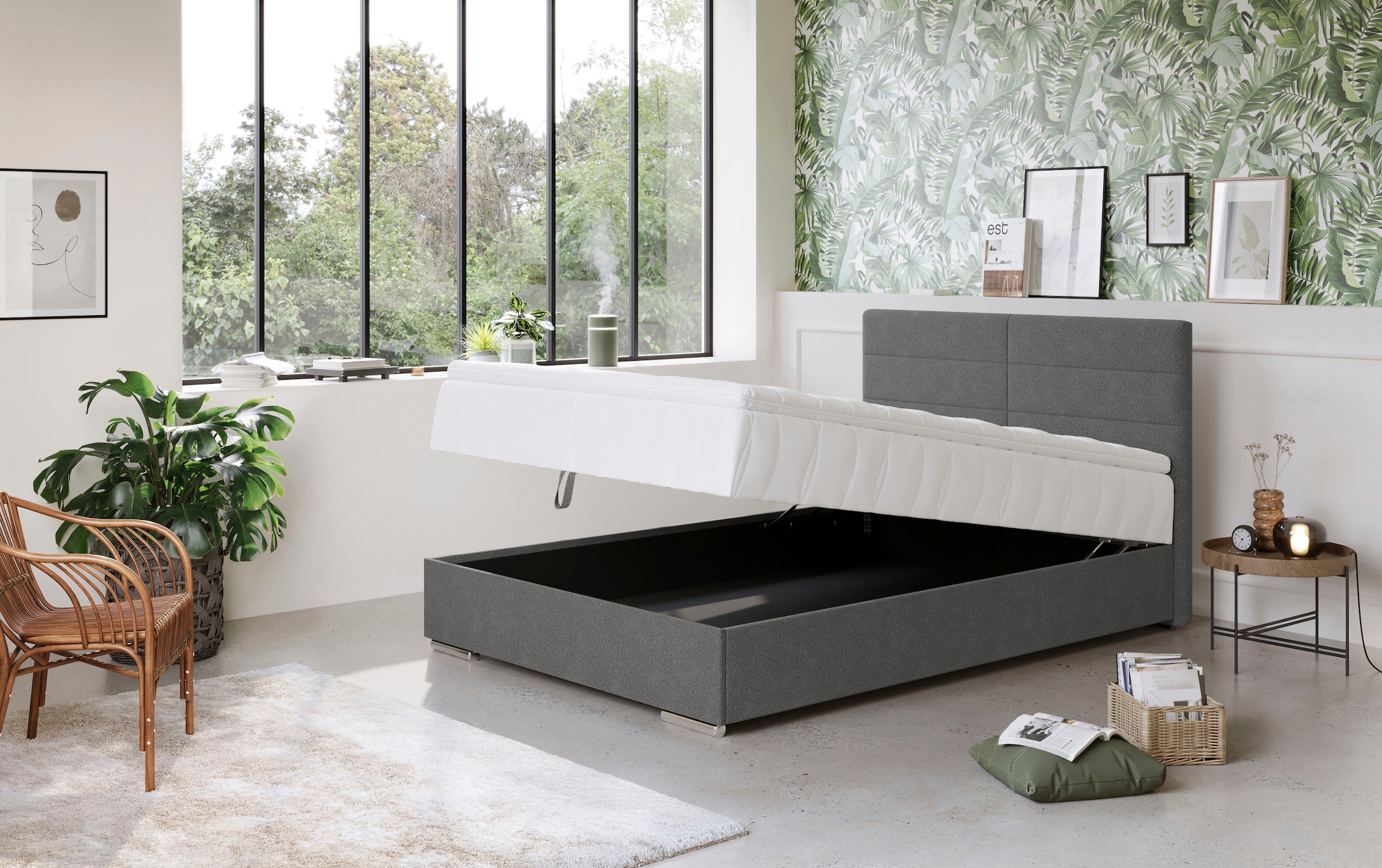 COTTA Boxbett »Tom«, mit Bettkasten, Topper und Zierkissen