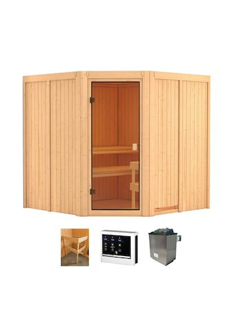 Karibu Sauna »Merkur«, (Set), 9 kW-Ofen mit ext. Steuerung kaufen