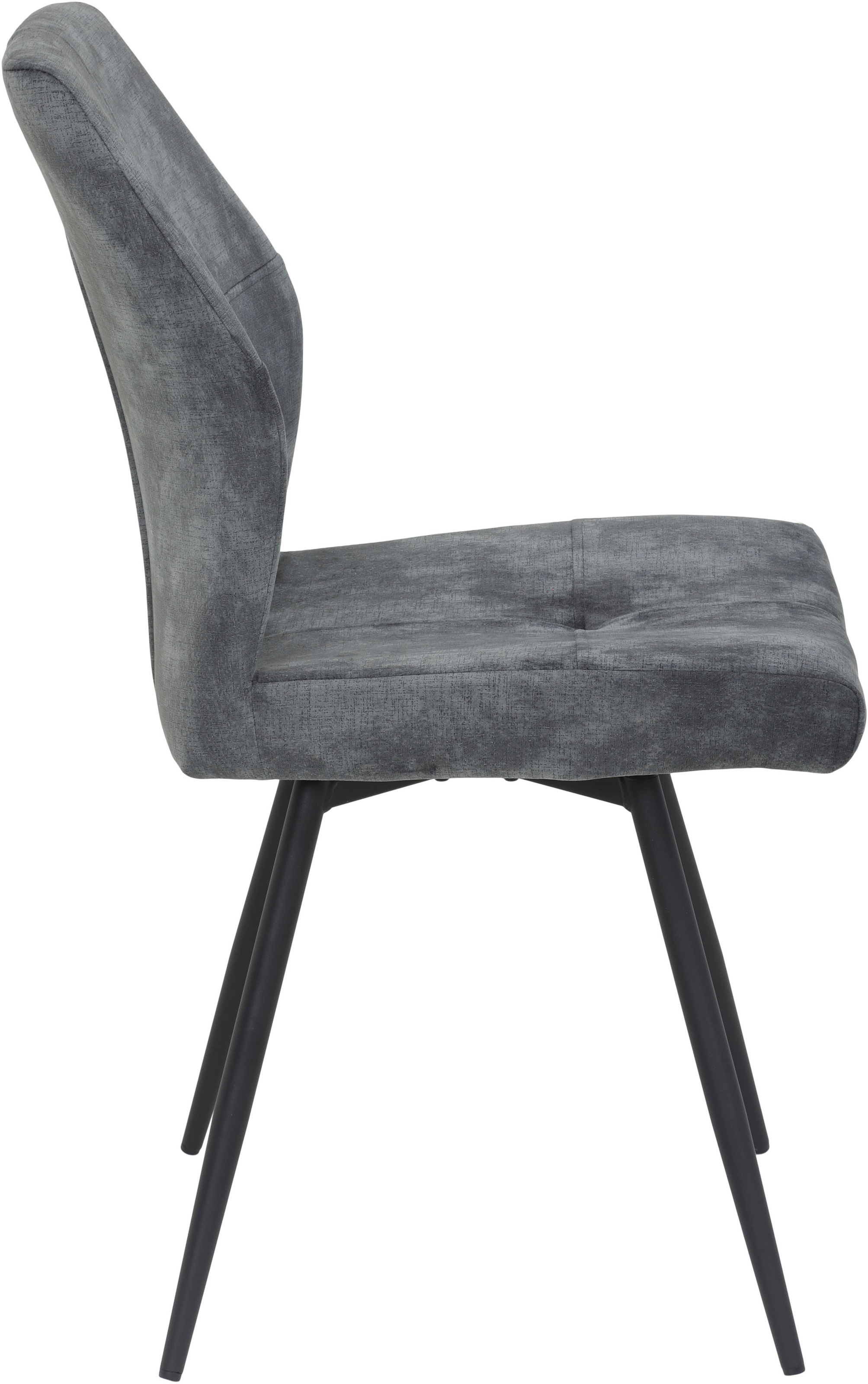 HELA 4-Fußstuhl »ALLY« (Set) 2 Stk.4-Fuß, 360° drehbar, gepolstert, Vintage Velvet mit Steppnähten