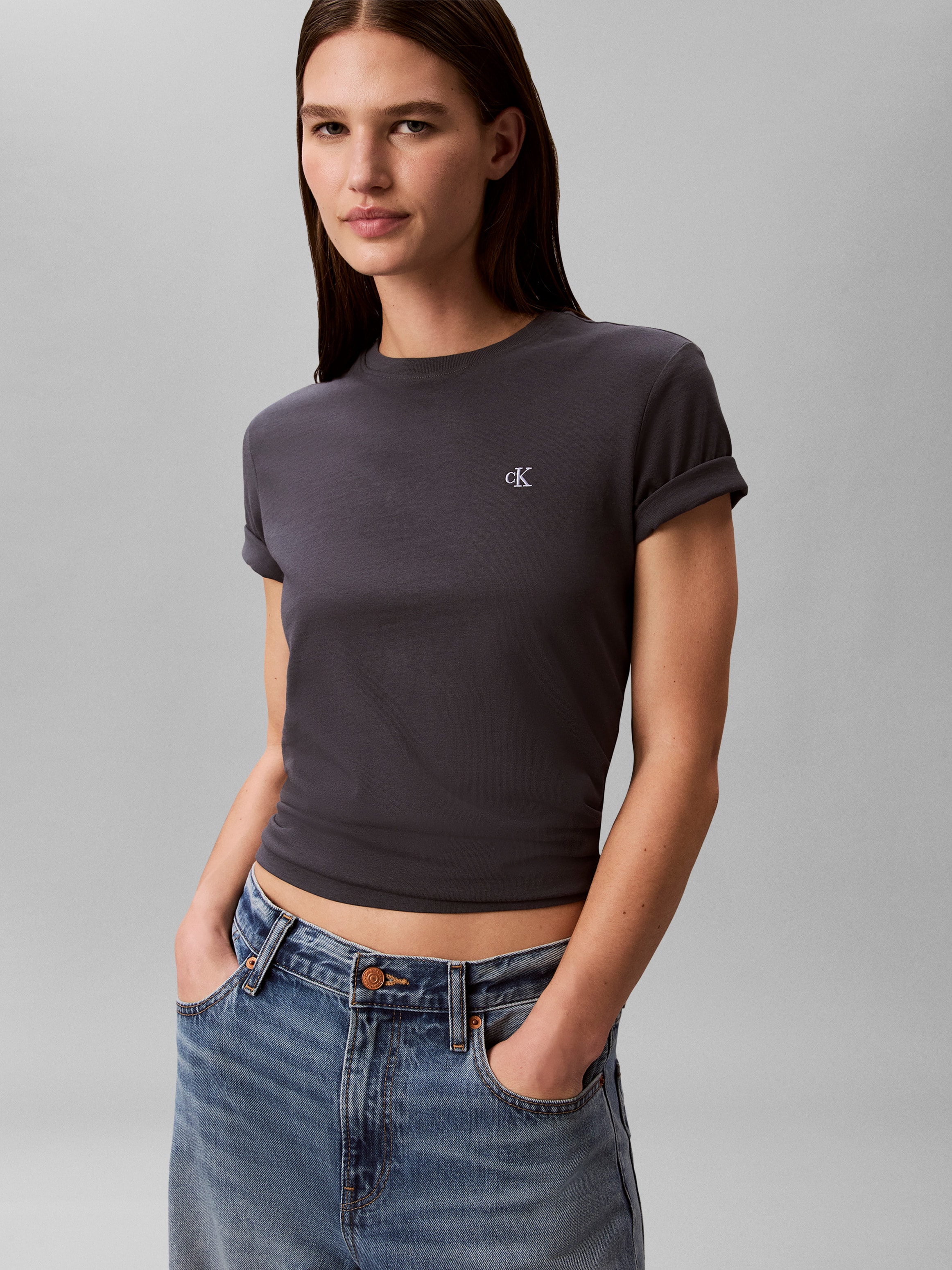 Calvin Klein Jeans T-Shirt »SS MONOGRAM CREW TEE« Mit Rundhalsausschnitt