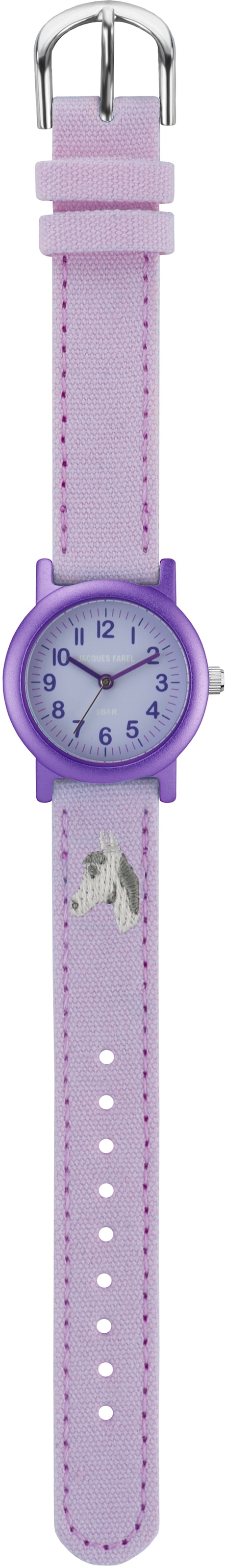 Jacques Farel Quarzuhr »ORG 8820, Pferdeuhr«, Armbanduhr, Kinderuhr, Mädchenuhr, Pferde, ideal auch als Geschenk