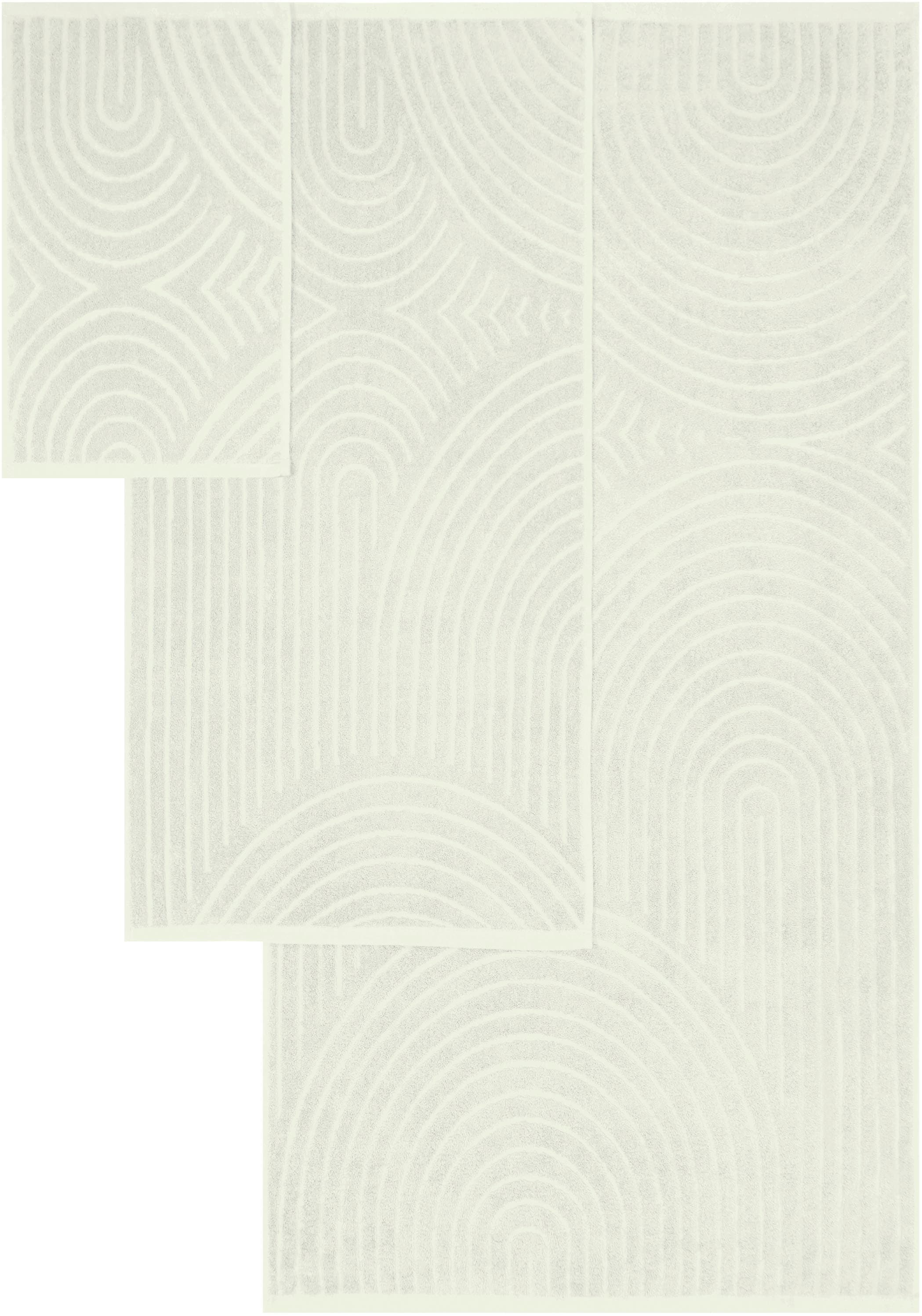 my home Handtuch Set »Handtuchset Ognon, Duschtücher, Handtücher, Gästetücher, Zen«, Set, 8 tlg., Frottier, Handtücher mit Muster, Scandi, einfarbiges Handtuch-Set 100% Baumwolle