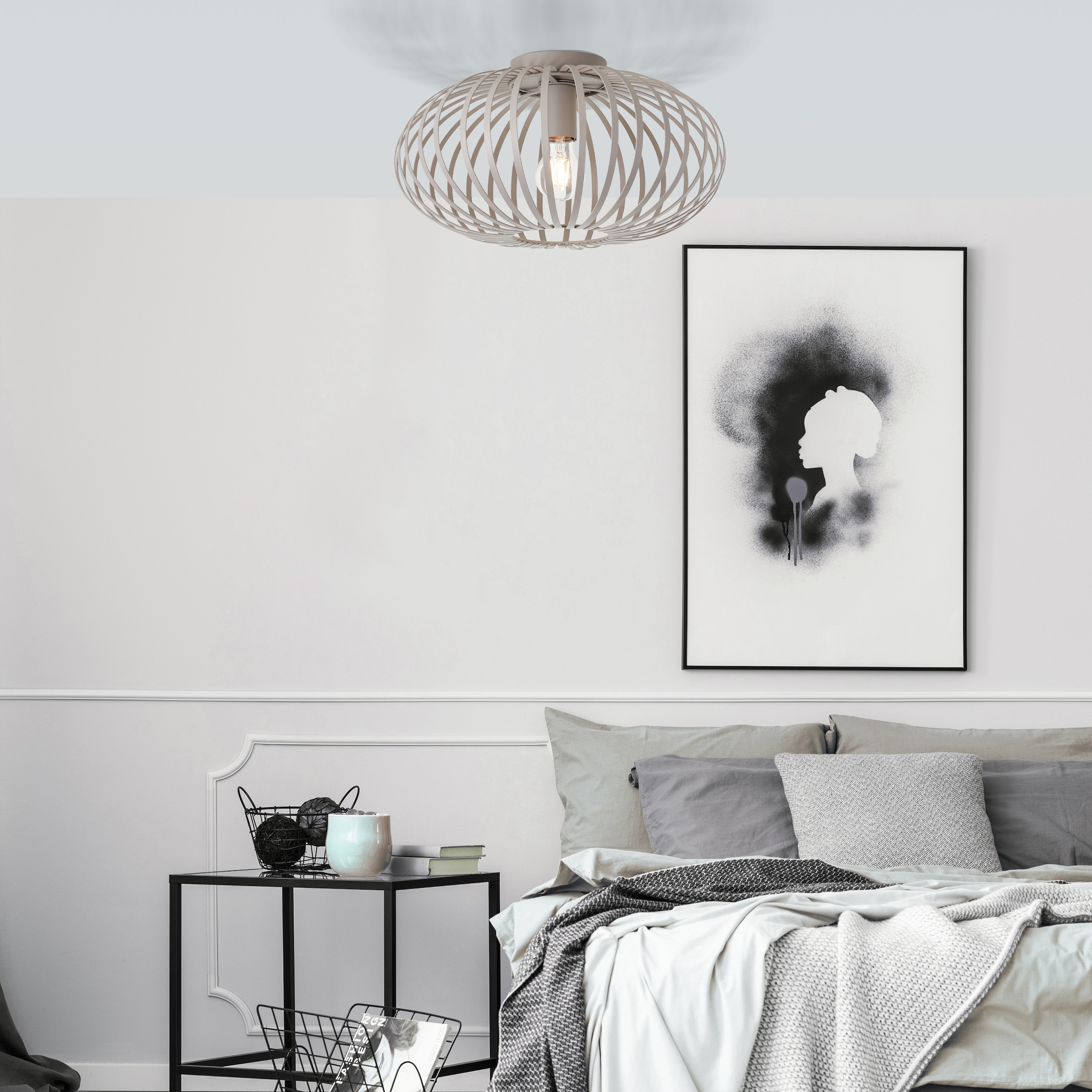 mit | 1 Deckenlampe flammig-flammig, 3 40cm Jahren Garantie »Bremen«, XXL Deckenleuchte grau kaufen Brilliant online