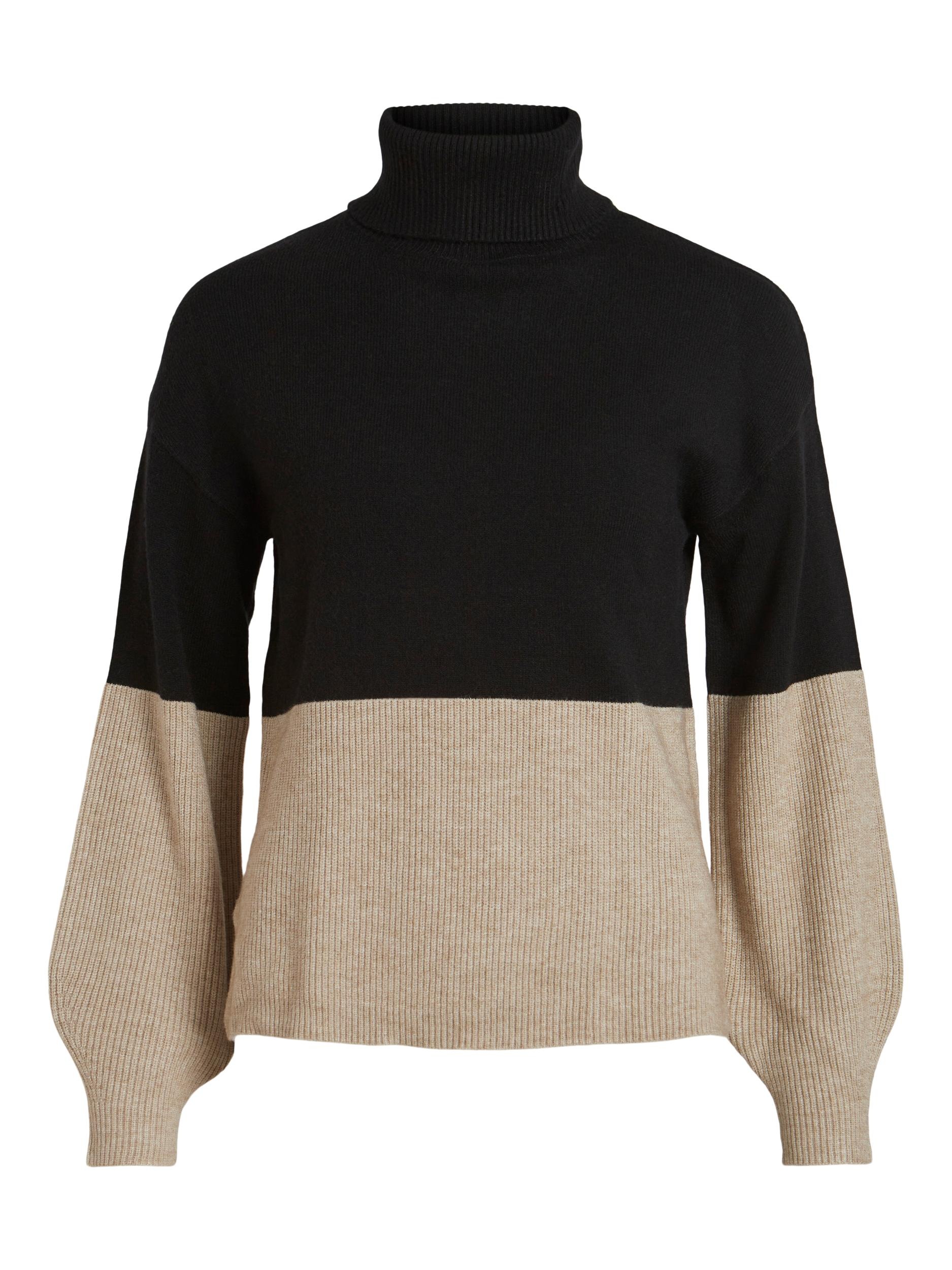 Vila Rollkragenpullover »VIRIL BLOCKING ROLL-NK L/S KNIT TOP-NOOS«, in Colorblock Optik