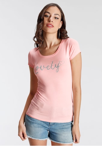 Melrose T-Shirt, mit Glitzerdruck - NEUE KOLLEKTION kaufen