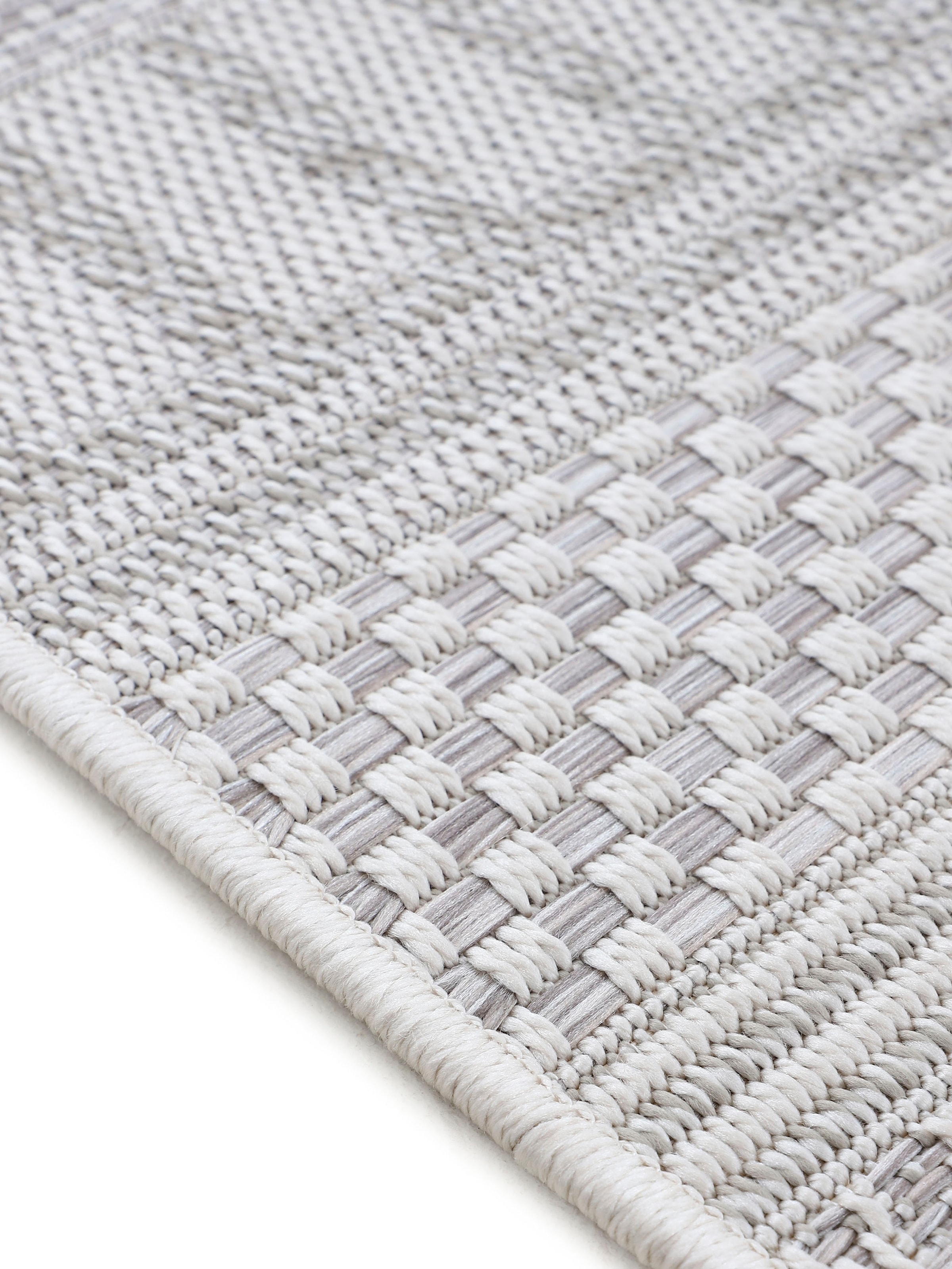 carpetfine Teppich »Boho 100«, rechteckig, 4 mm Höhe, robustes Flachgewebe, Sisal Optik, UV-beständig, Außenbereich