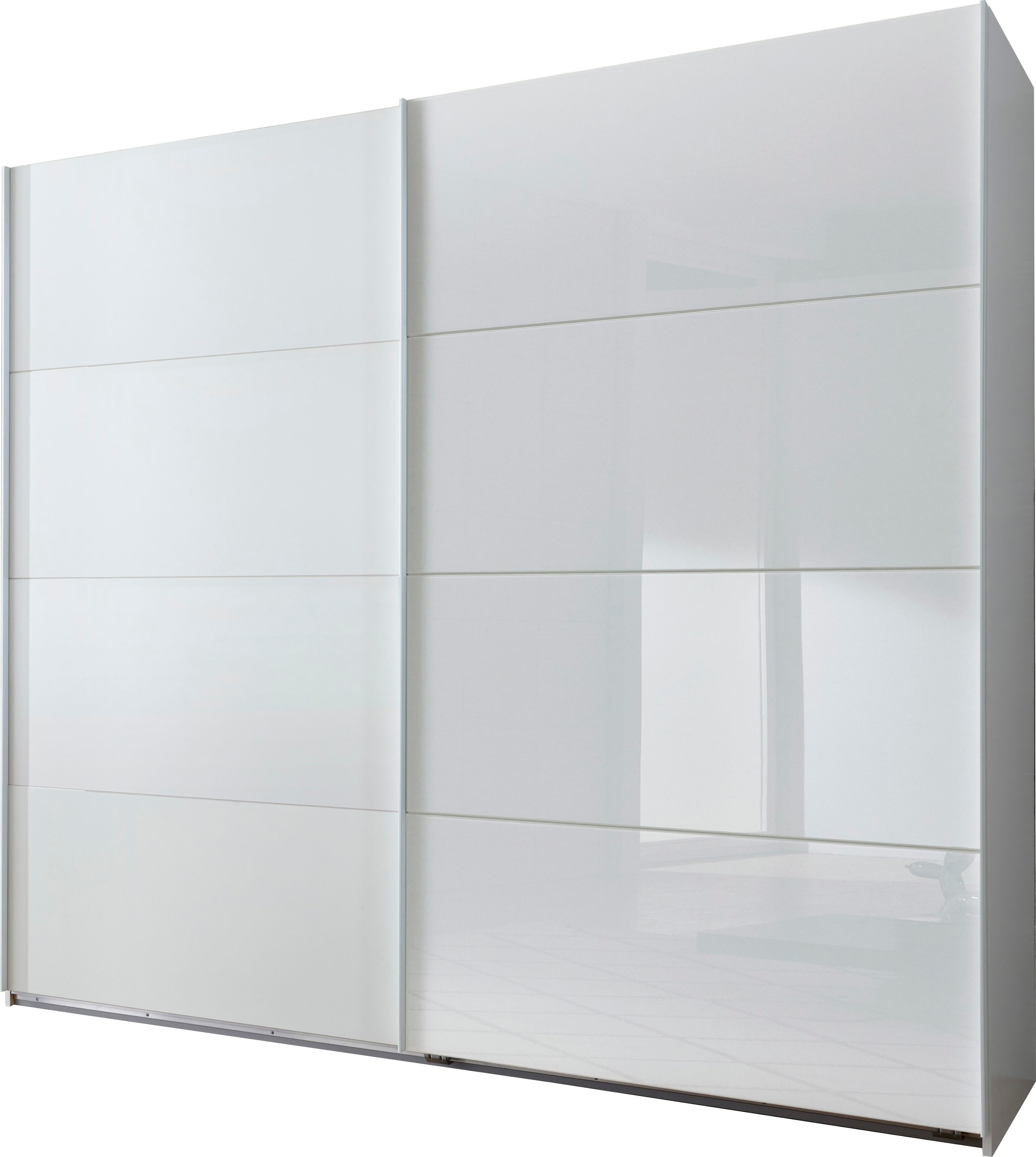 Wimex Schwebetürenschrank "Ernesto" mit farbigen Glaselementen