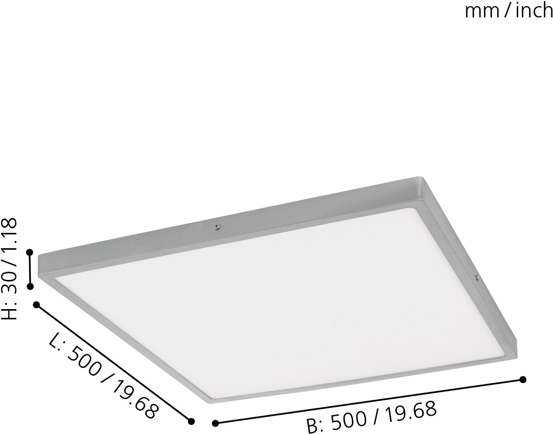 EGLO LED »FUEVA schlankes Garantie XXL kaufen 3 Panel online 3 hoch nur Design, | cm 1«, flammig-flammig, Jahren mit 1