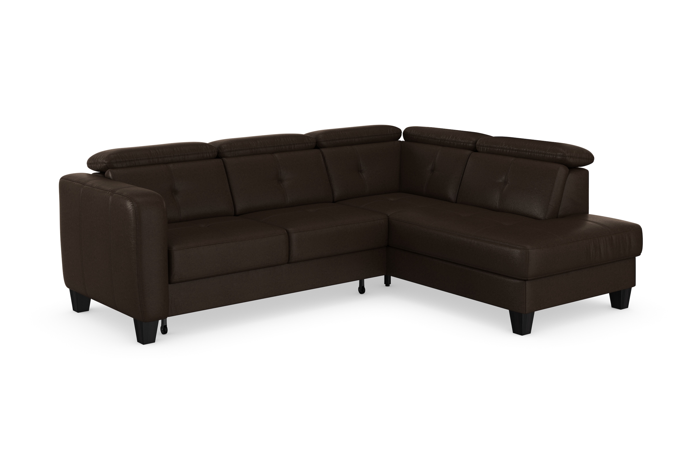 sit&more Ecksofa »Belluci L-Form«, inklusive Federkern, wahlweise mit Bettfunktion und Bettkasten
