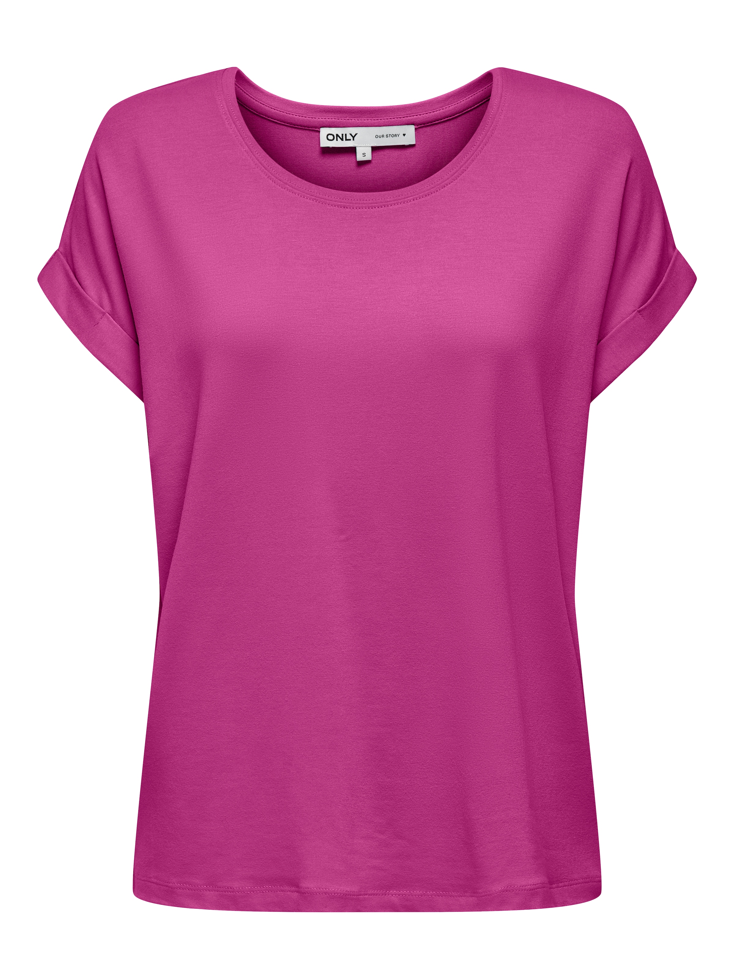 ONLY T-Shirt »ONLMOSTER S/S O-NECK TOP NOOS JRS«, mit Aufschlag am Arm