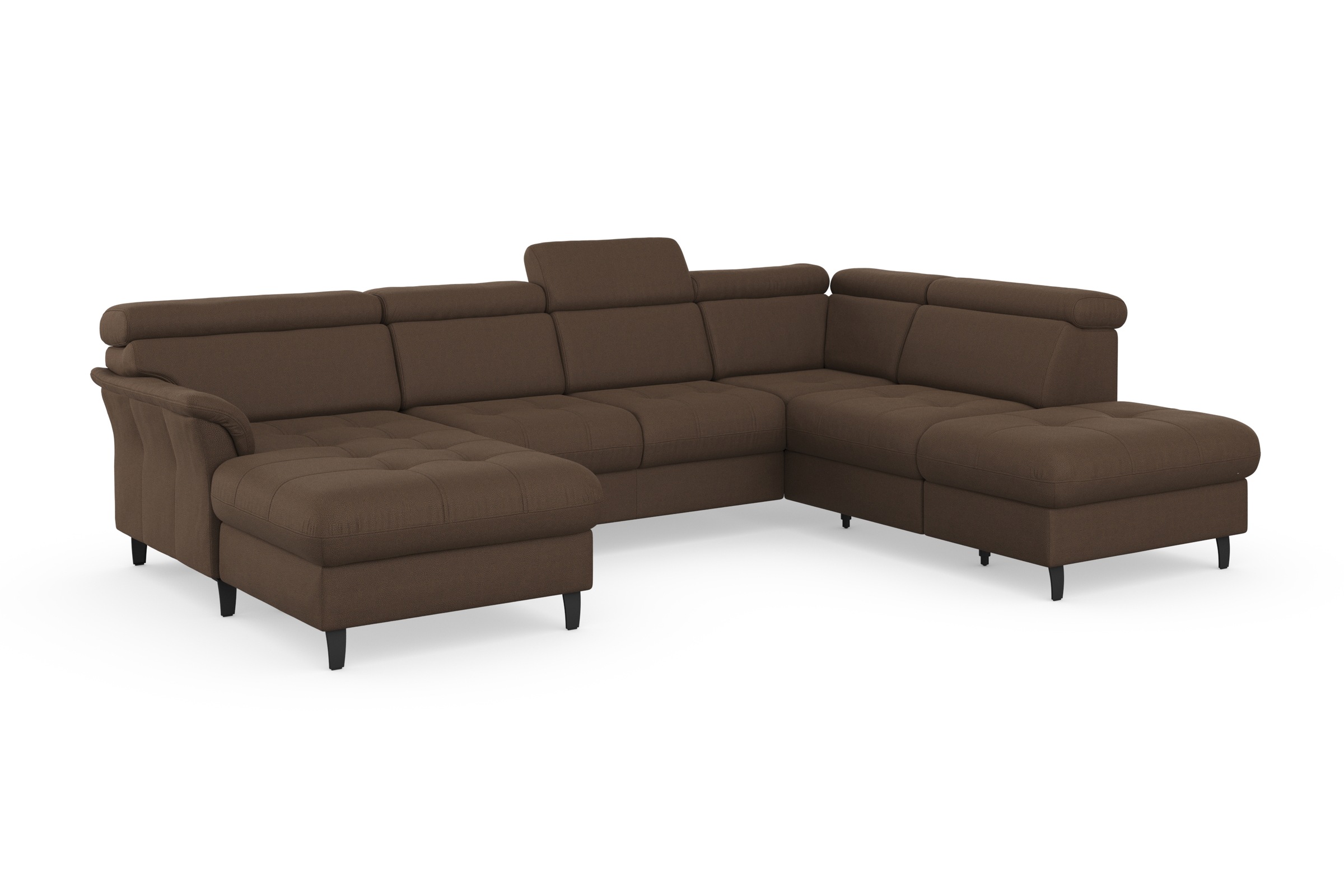 sit&more Wohnlandschaft »Marano U-Form«, inklusive Kopfteilverstellung, wahlweise mit Bettfunktion, Bettkasten