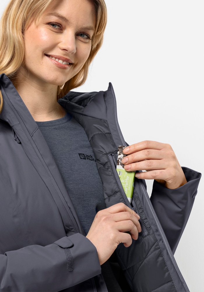 Jack Wolfskin Outdoorjacke »WISPER INS JKT W«, mit Kapuze