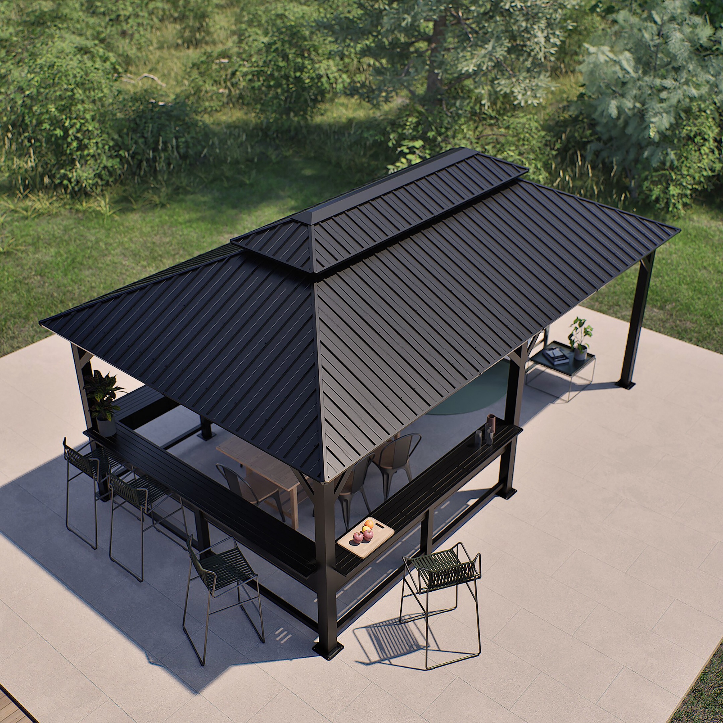 Sojag Pavillon »Bondi 1220 Schwarz« 598,7x363,8x307cm