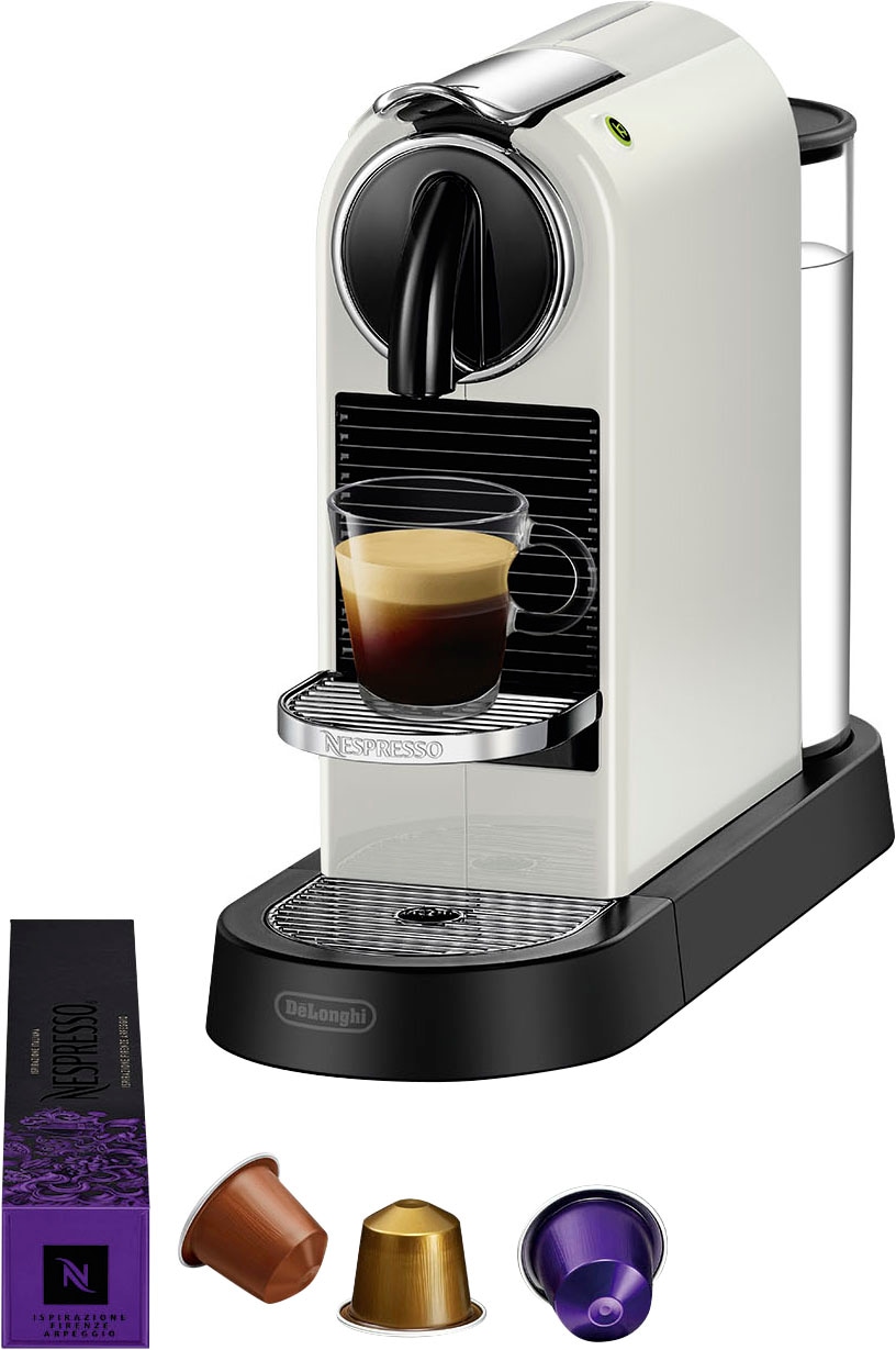 Nespresso Kapselmaschine 167.W inkl. von »CITIZ White«, 3 Willkommenspaket 7 Jahren mit Garantie XXL Kapseln mit EN DeLonghi
