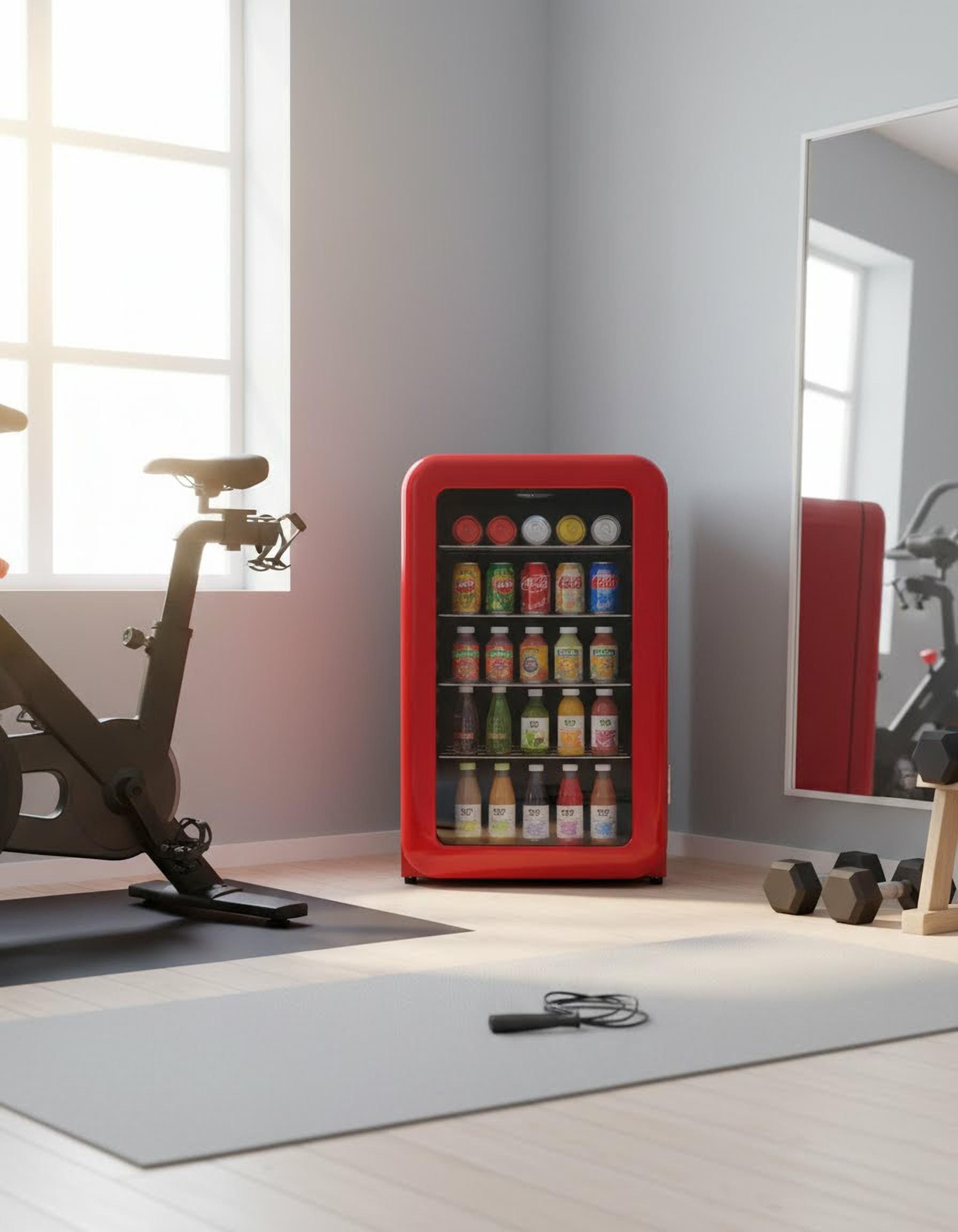 Hanseatic Getränkekühlschrank »HBC115ERRH red« 83,5 cm hoch 55 cm breit