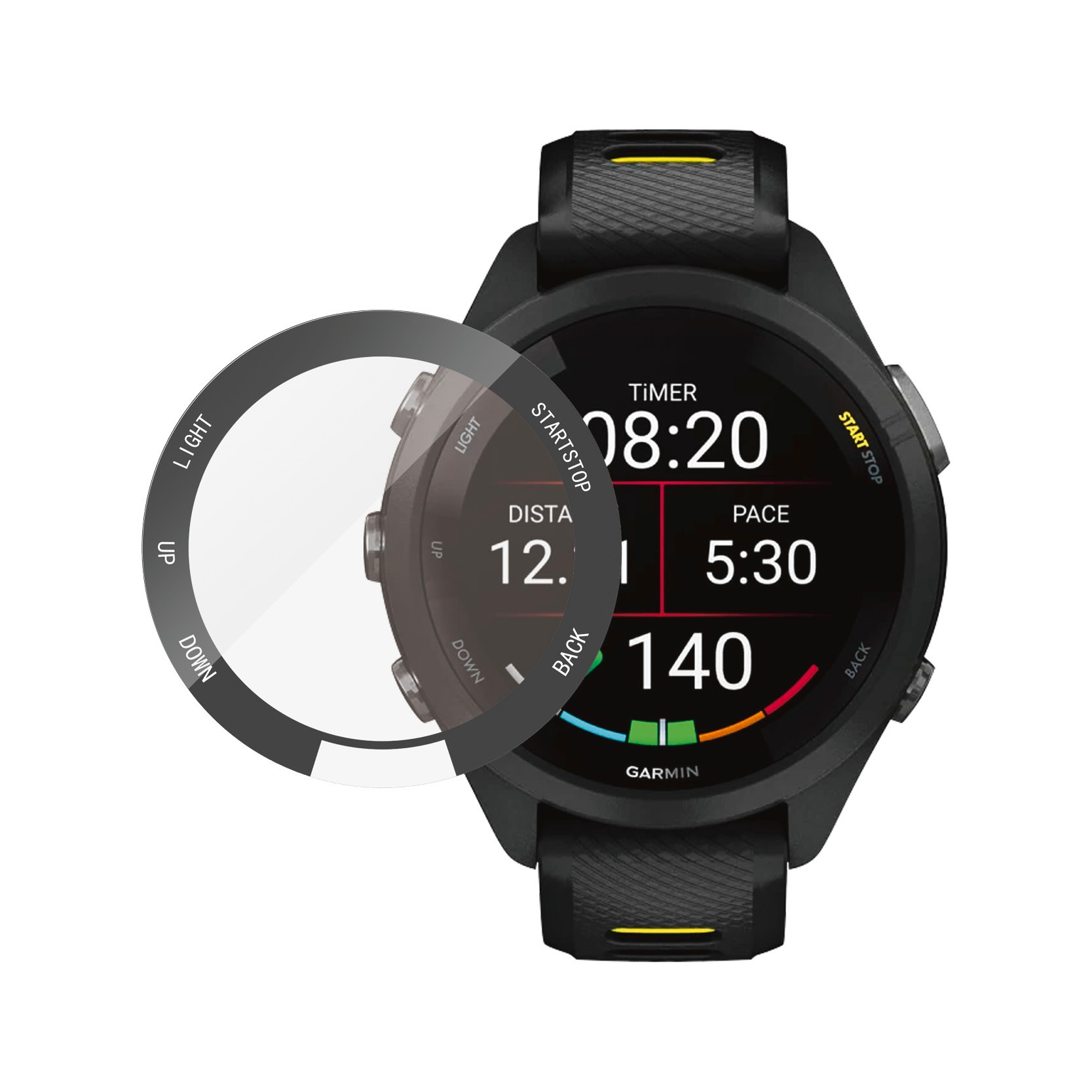 PanzerGlass Displayschutzglas »PMMA Screen Protector«, für Garmin Forerunner 265s, (1 St.), Displayschutzfolie, Schutzfolie, Bildschirmschutz, kratz- & stoßfest