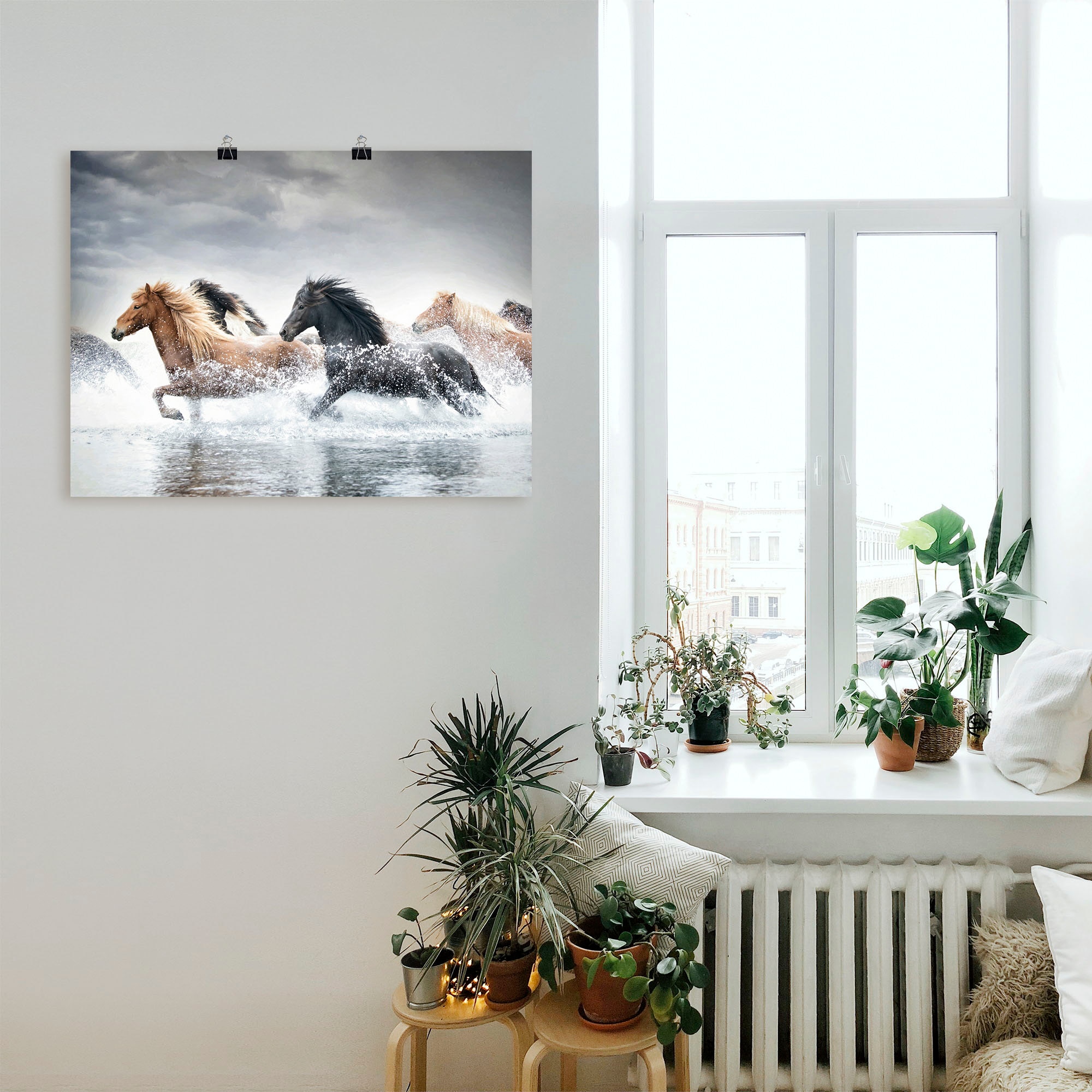 Artland Wandbild »Pferderennen V« Pferdebilder 1 Stk. tlg. als Leinwandbild, Poster in verschied. Größen