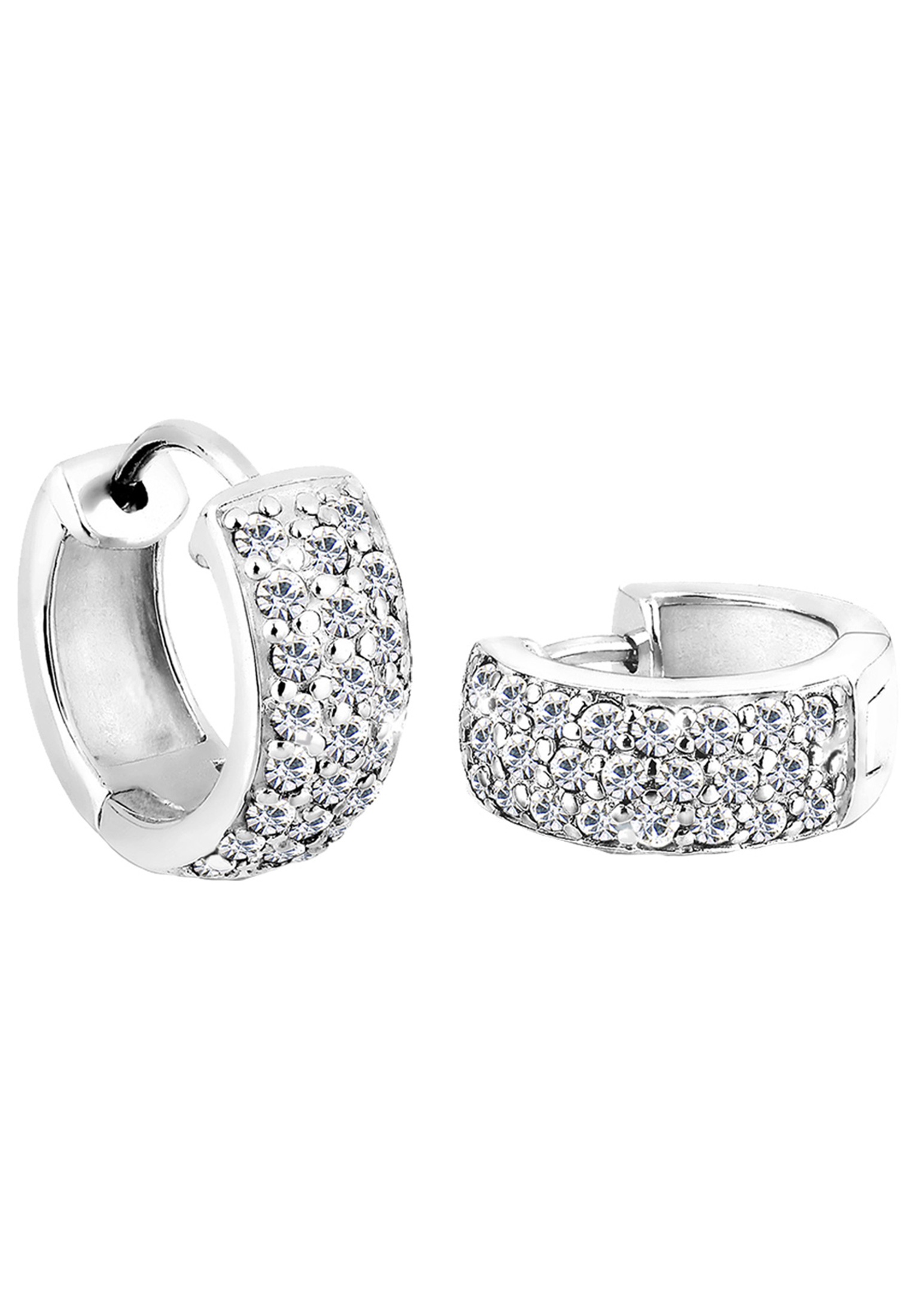 Elli Paar Creolen »Ohrringe Paar Creolen Elegant 925 Silber, mit Kristallen von Swarovski®«