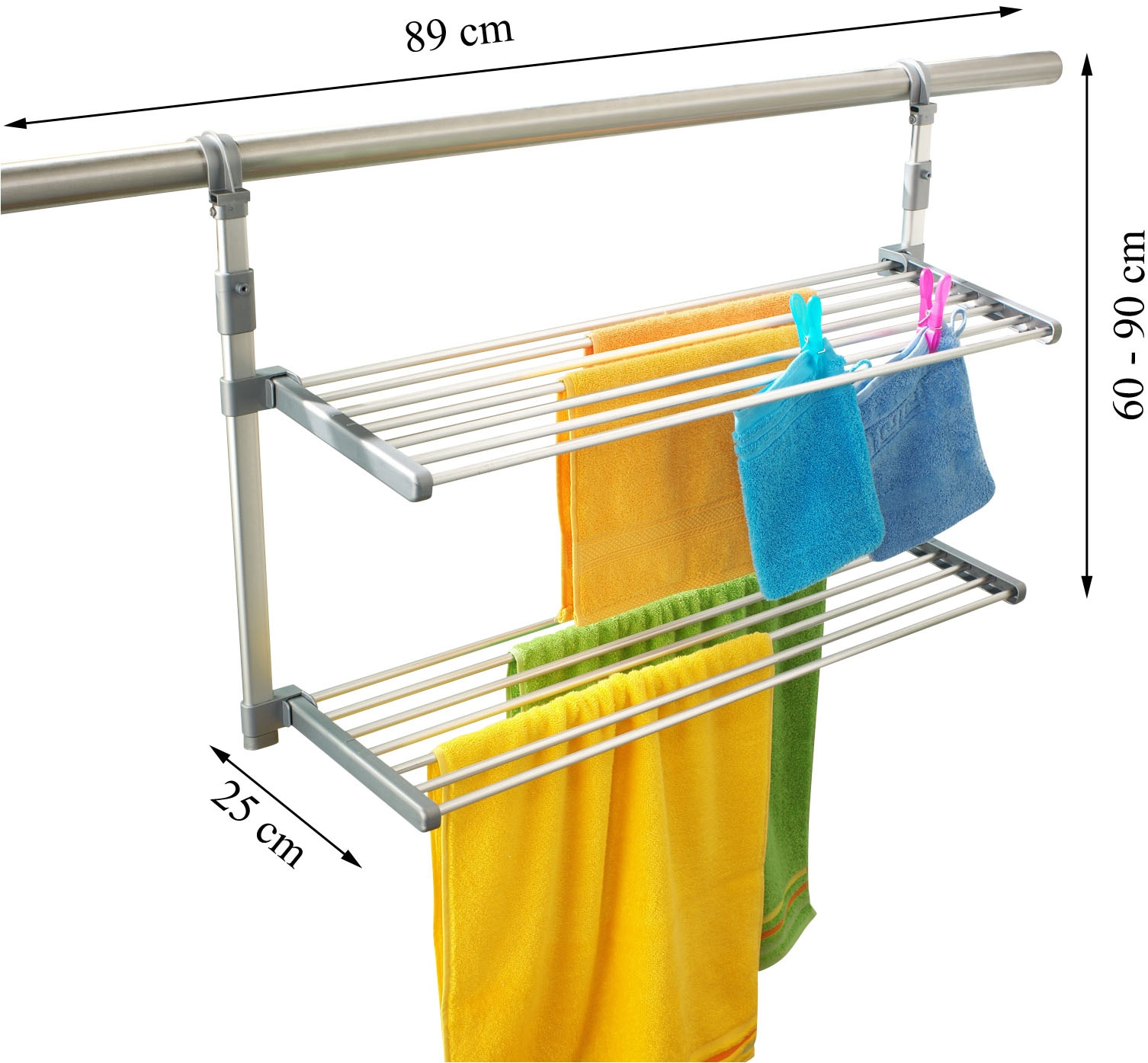 Ruco Balkonwäschetrockner »Balkontrockner, 10m Trockenlänge« Wäschetrockner, Hängetrockner, rostfrei, Aluminium, Made in Germany