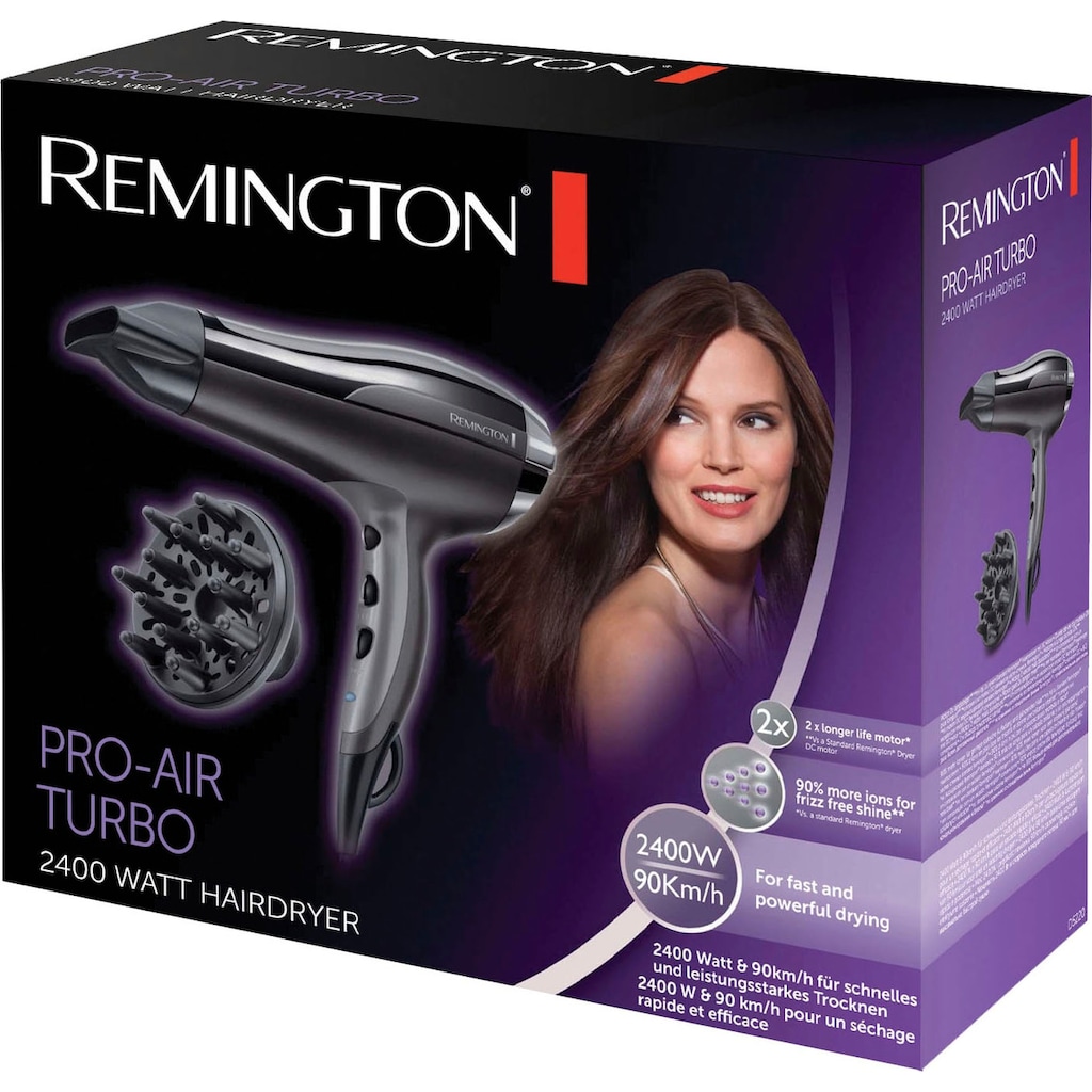 Remington Haartrockner »Pro-Air Turbo (D5220)«, 2400 W, 2 Aufsätze