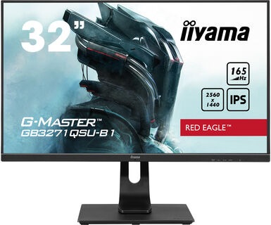 Iiyama Gaming-Monitor »GB3271QSU-B1«, 80,1 cm/31,5 Zoll, 2560 x 1440 px, 1 ms Reaktionszeit, 165 Hz, 1ms, IPS, neig-und höhenverstellb. HDMI, DisplayPort, USB, schwarz