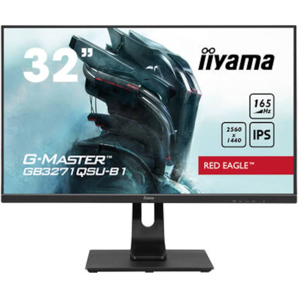 Iiyama Gaming-Monitor »IIYAMA GB3271QSU-B1 LCD-Monitor, Flat, 81 cm (32"), 2.560x1.440 WQHD«, 80,1 cm/31,5 Zoll, 2560 x 1440 px, 1 ms Reaktionszeit, 165 Hz