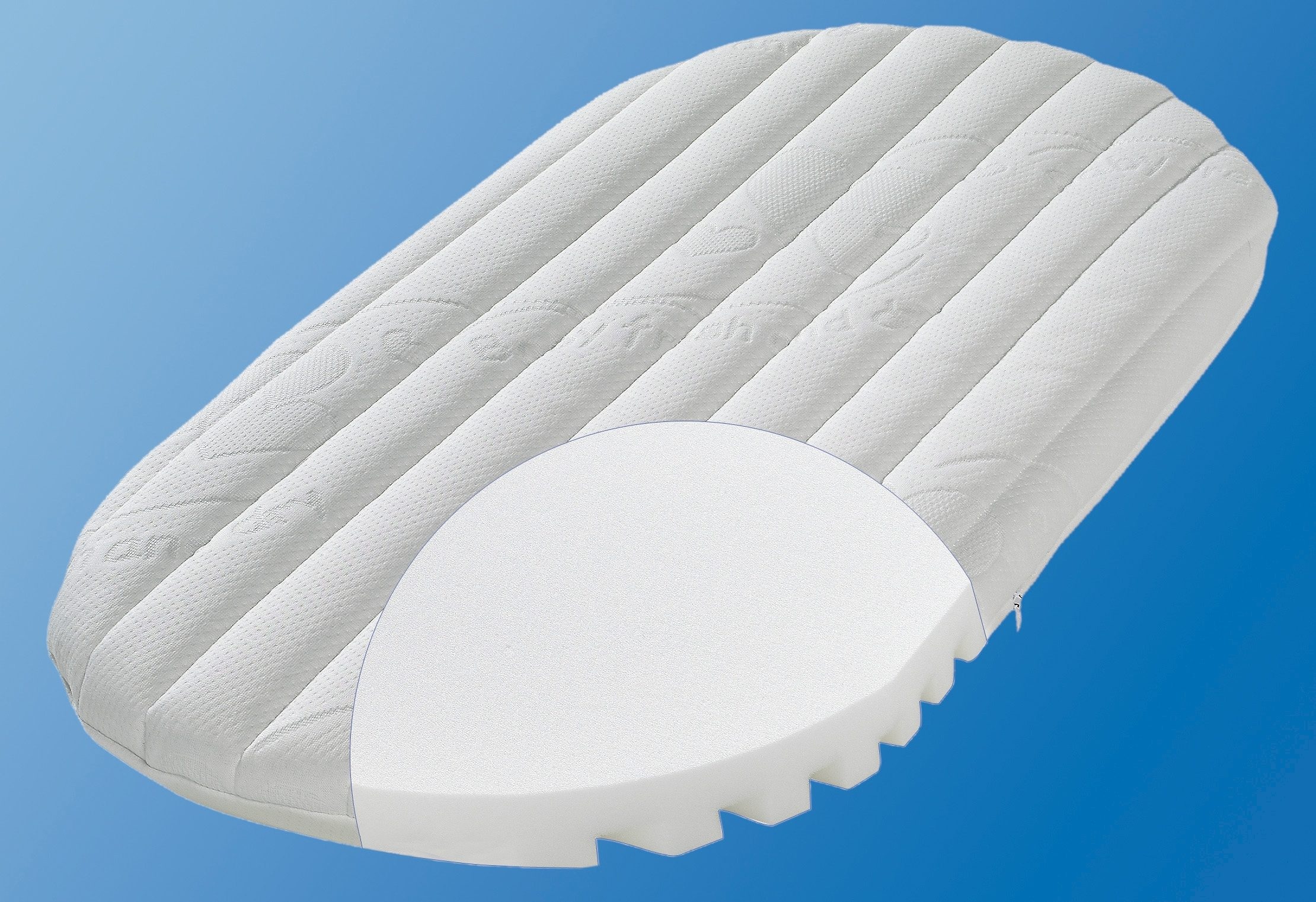 Julius Zöllner Babymatratze "Climatix Plus, verschiedene Größen" 5 cm hoch 1 Stk. tlg. Matratze für Stubenwagen, Allergiker geeignet (Hausstauballergiker)