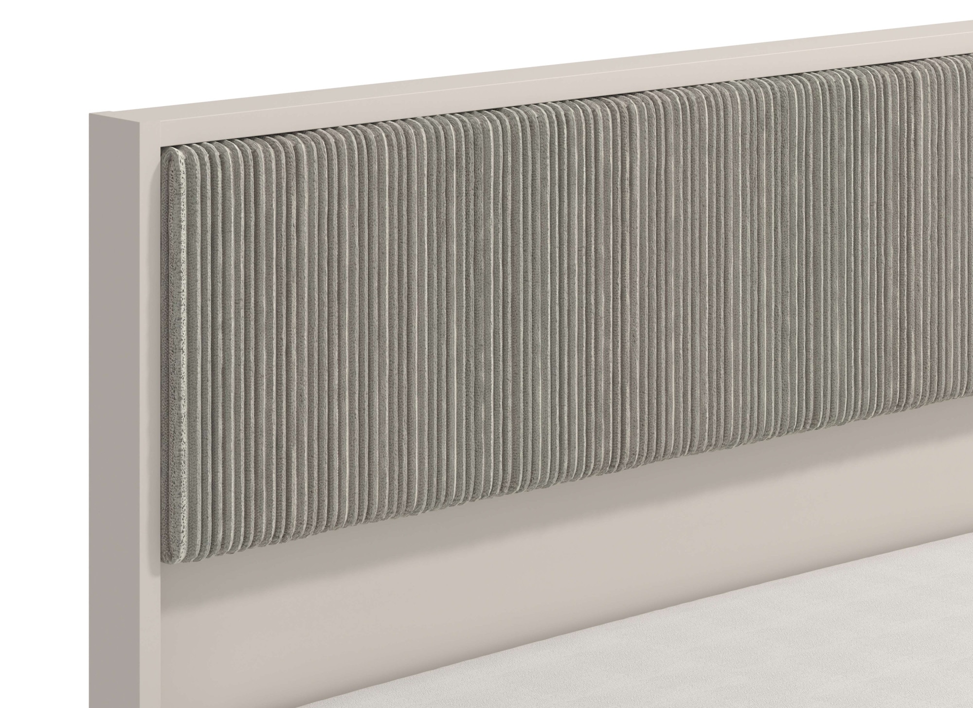 Home affaire Bett »Belfort Bett, mit gepolstertem Kopfteil, bezogen mit weichem Cordstoff«, 160 oder 180x200cm, FSC®-zertifiziert, Trendfarbe cashmere