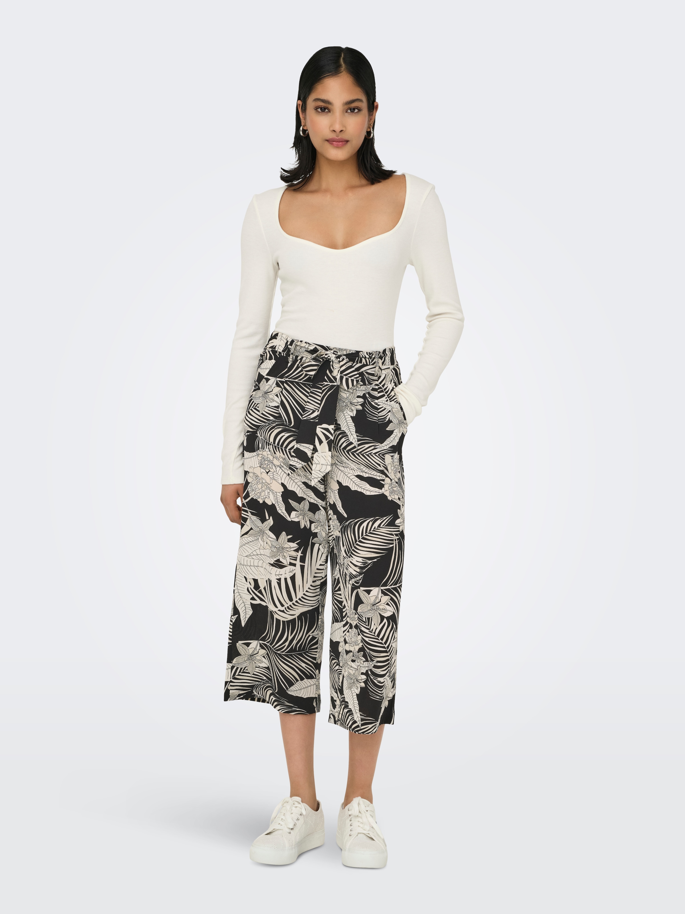 ONLY Palazzohose »ONLWINNER PALAZZO CULOTTE PANT NOOS PTM«, in uni oder gestreiftem Design