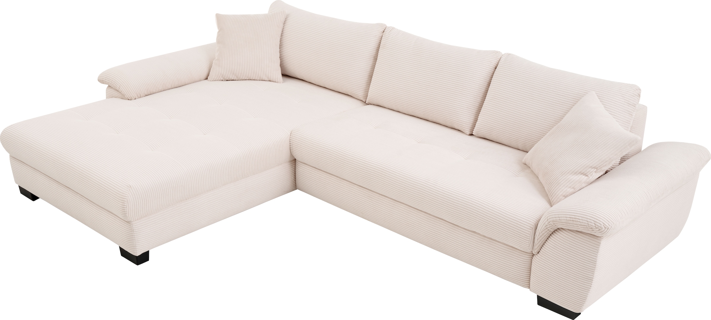 Mr. Couch Ecksofa »Dario, L-Form, mit Bett und Bettkasten« wahlweise mit Kaltschaum