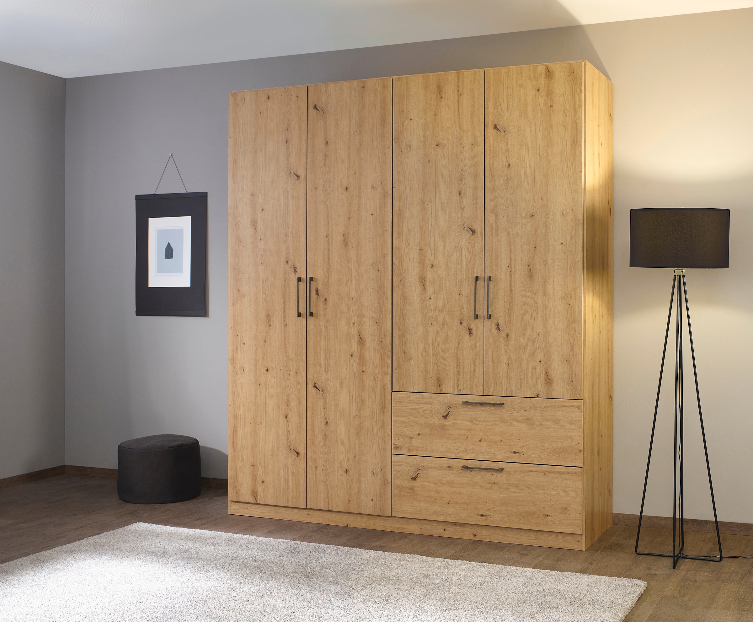 INOSIGN BY RAUCH Kleiderschrank »CHALLENGER«, Drehtürenschrank mit  geräumigen Schubladen MADE IN GERMANY