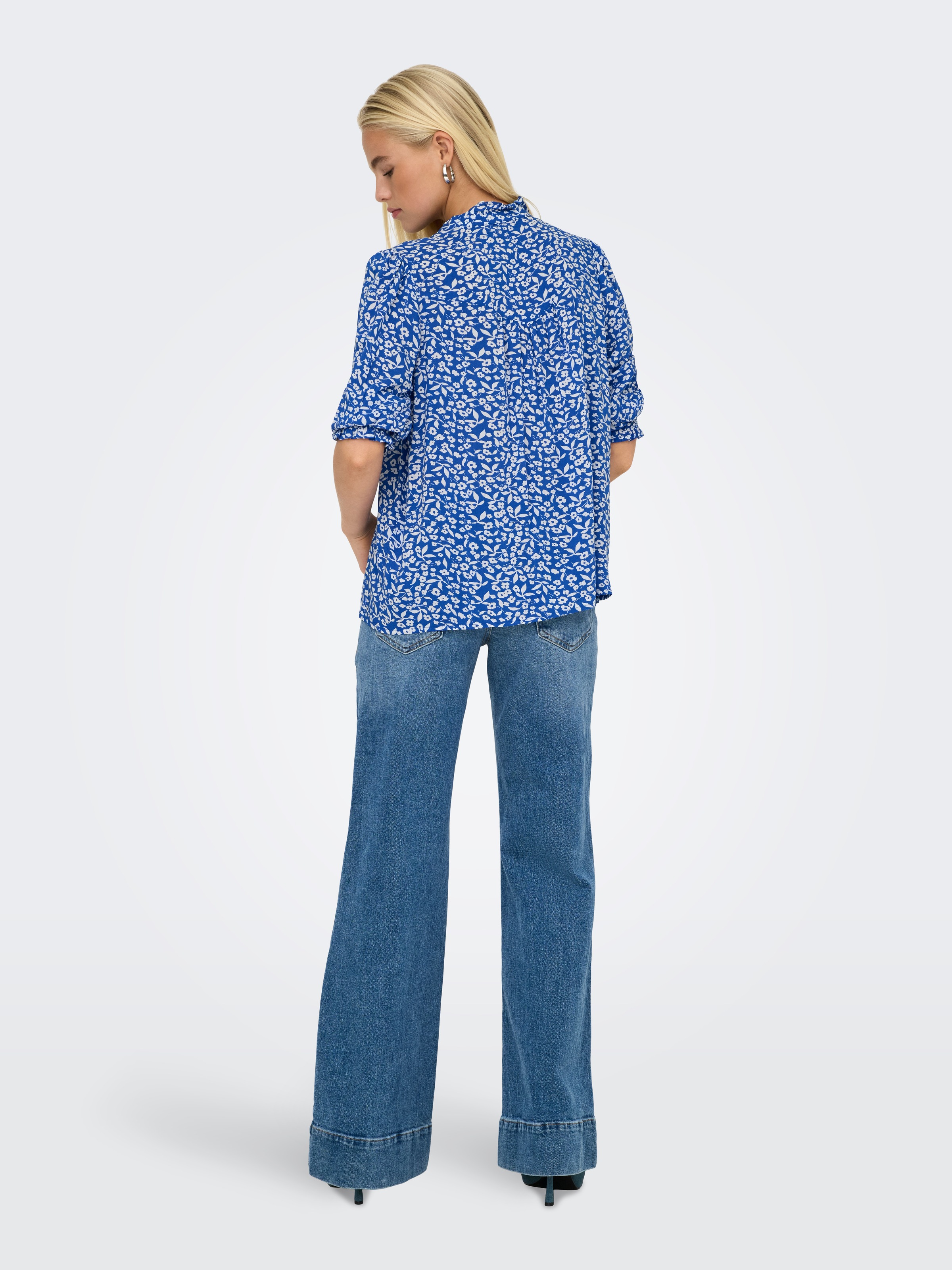 ONLY Kurzarmbluse »ONLRAYA 3/4 SHIRT WVN NOOS«