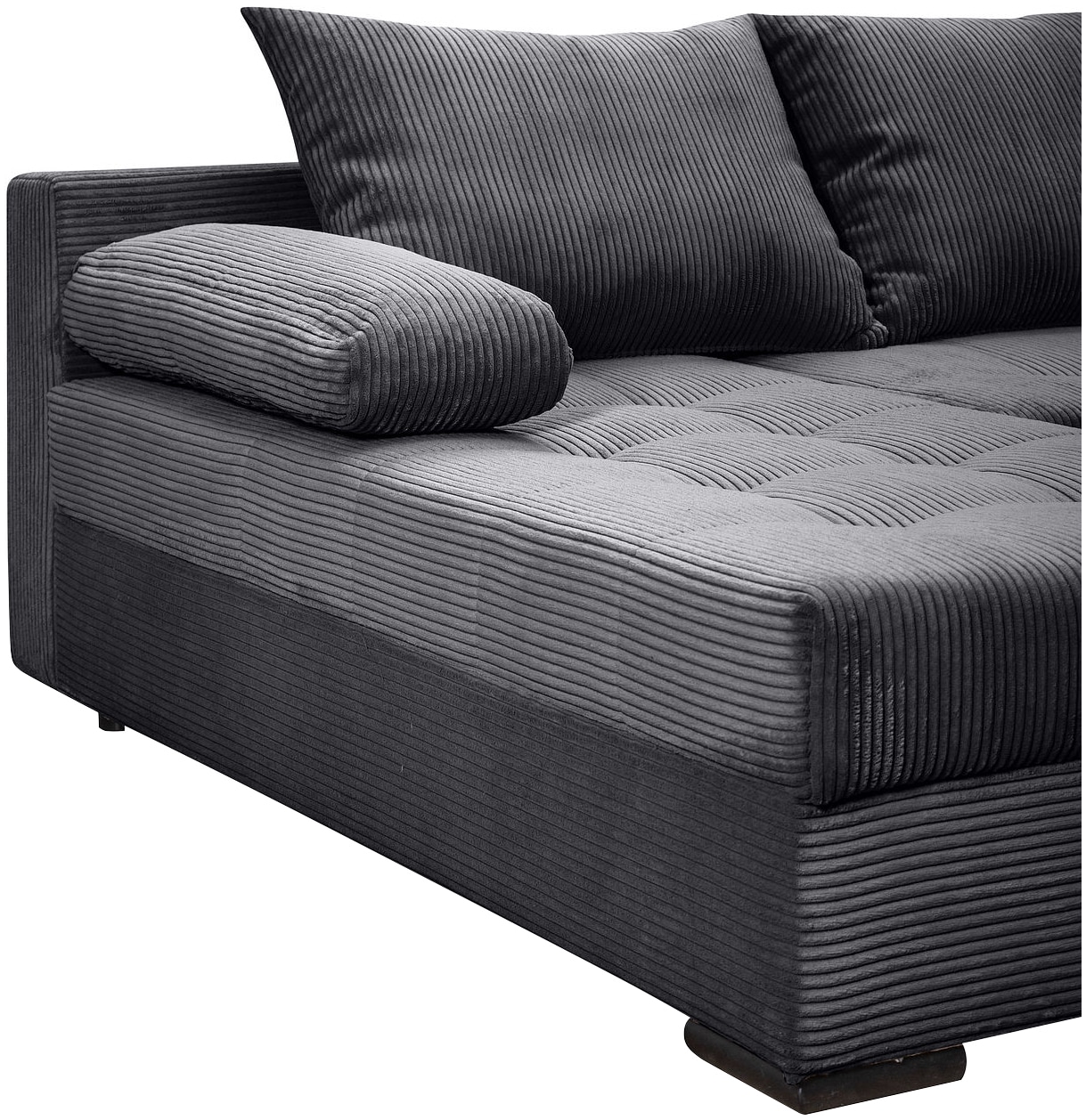 COLLECTION AB Wohnlandschaft »Josy, U-Form, Schlafsofa mit Bettkasten«, (Cord-/Mix), flexible Recamiere, Breite: 269cm, inklusive Rückenkissen, Cord