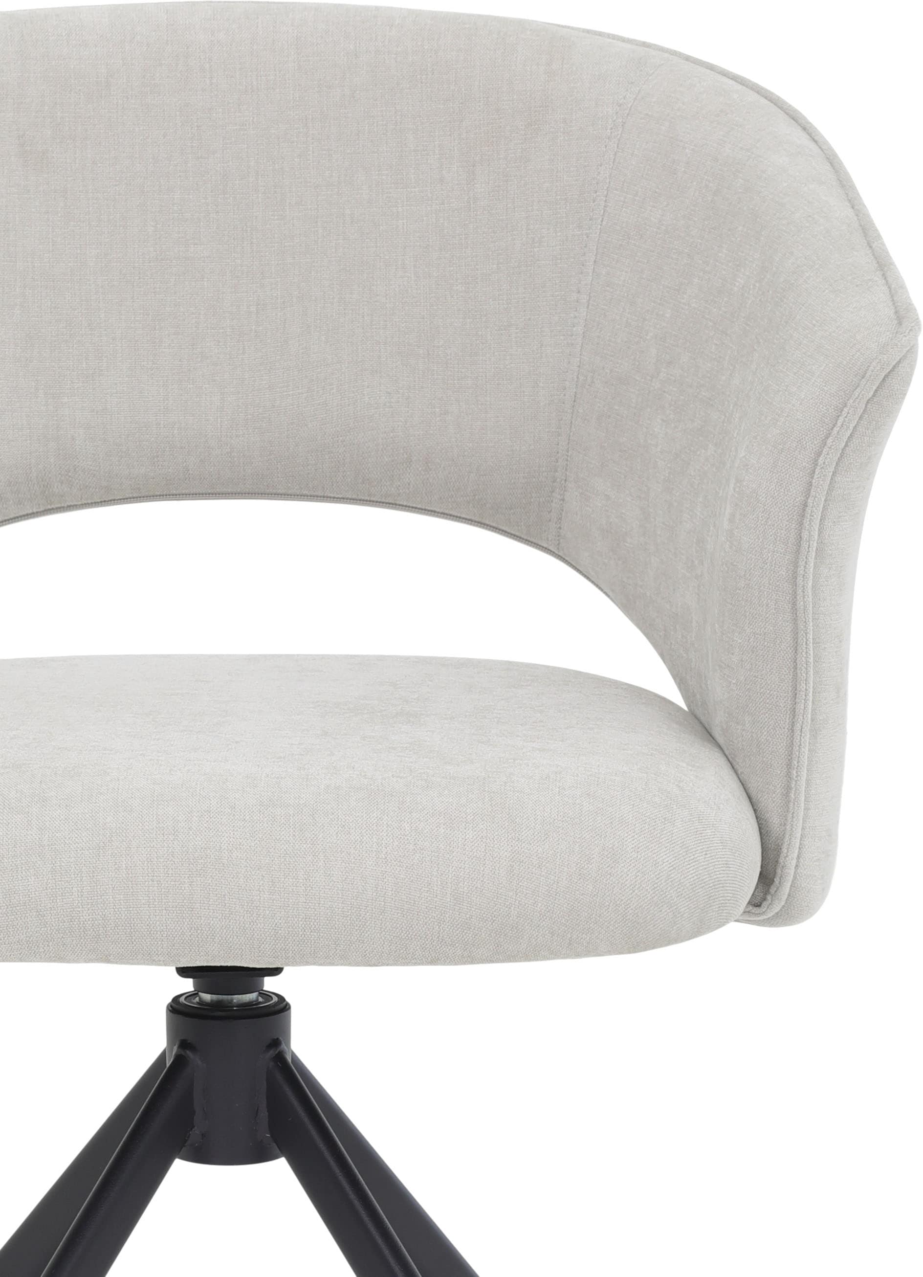 TOM TAILOR HOME Armlehnstuhl »CURVY ARMCHAIR«, (Set), 2 St., Chenille, mit Armlehnen, drehbar, Rückholfunktion, Rückenausschnitt