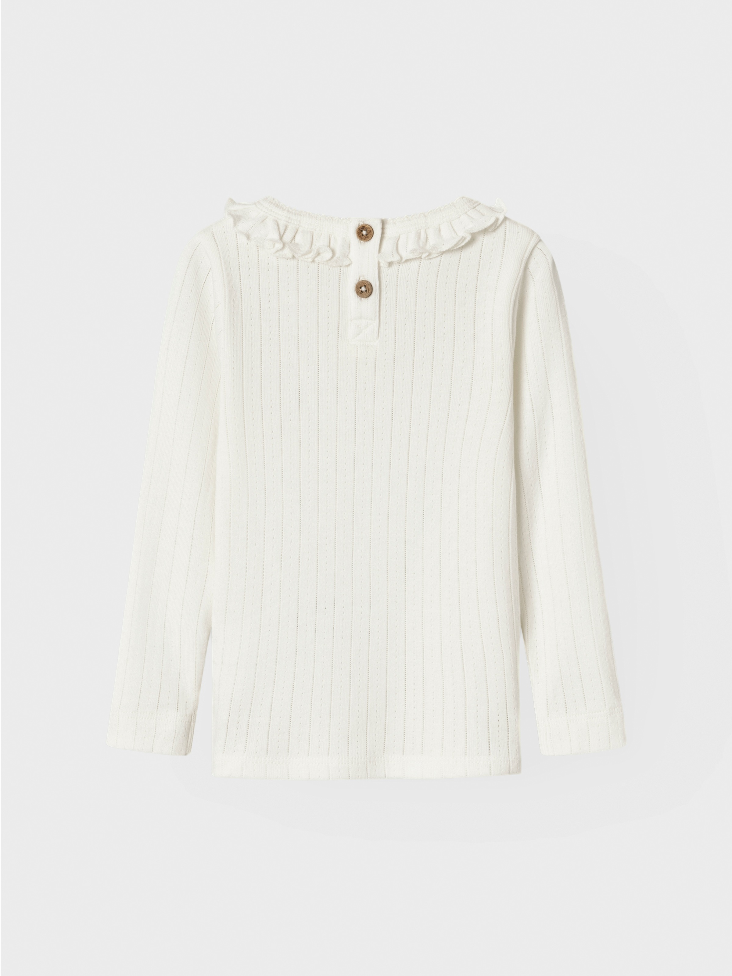 Lil' Atelier Langarmshirt »NMFRACHEL NIS LS SLIM TOP LIL NOOS« Baumwollmischung, Rüschen