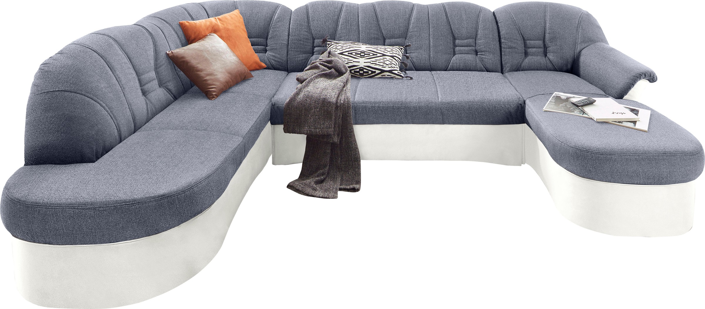 DOMO collection Wohnlandschaft »Elva U-Form«, wahlweise mit Bettfunktion und Federkern