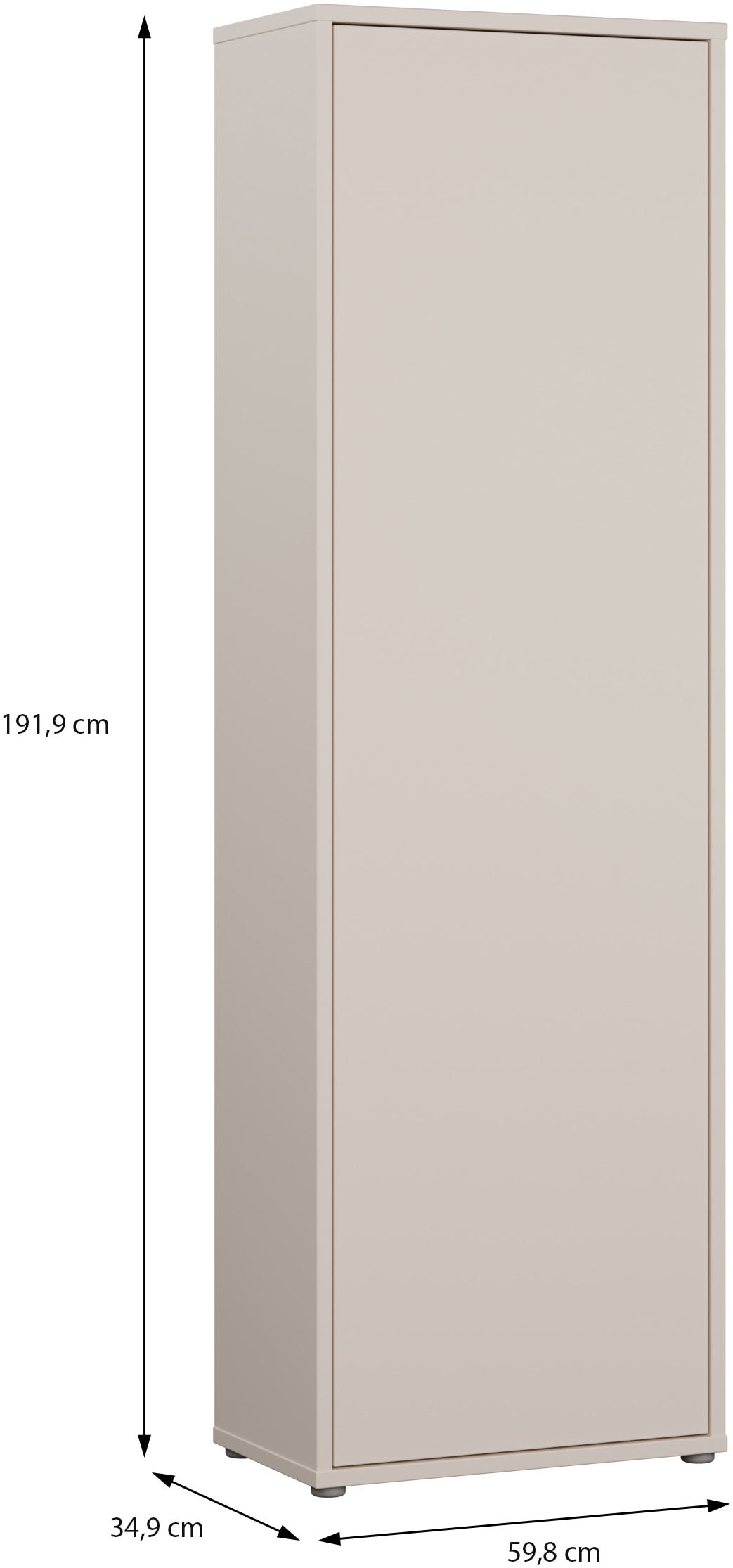 FORTE Garderobenschrank »Alice Springs« B/H/T 59,8/191,9/34,9 cm Push to open