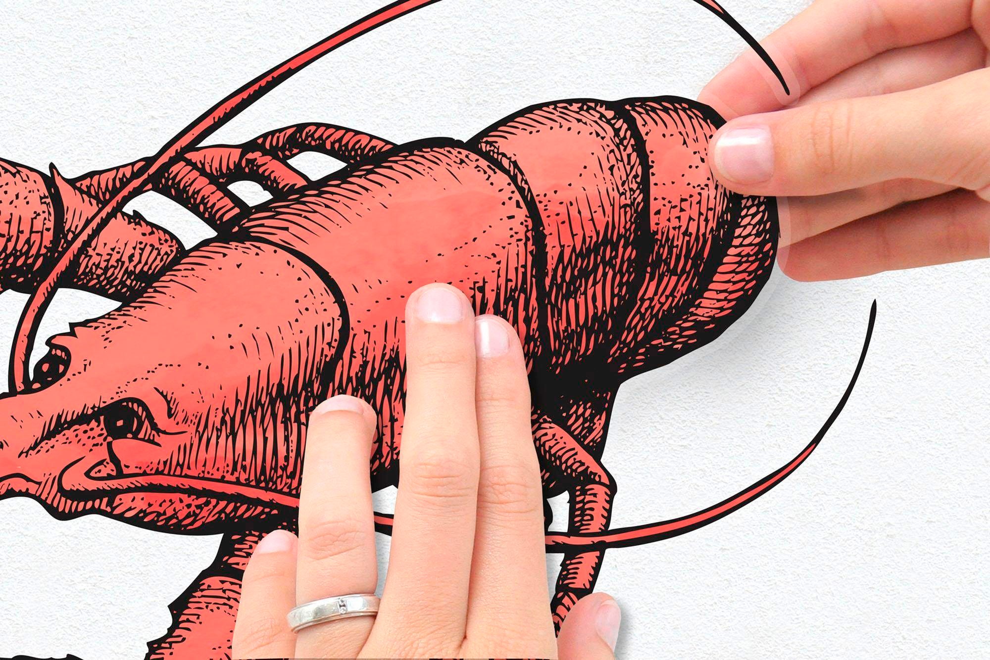 Komar Wandtattoo »Seafood - Größe 50 x 70 cm«, selbstklebend, Wandsticker