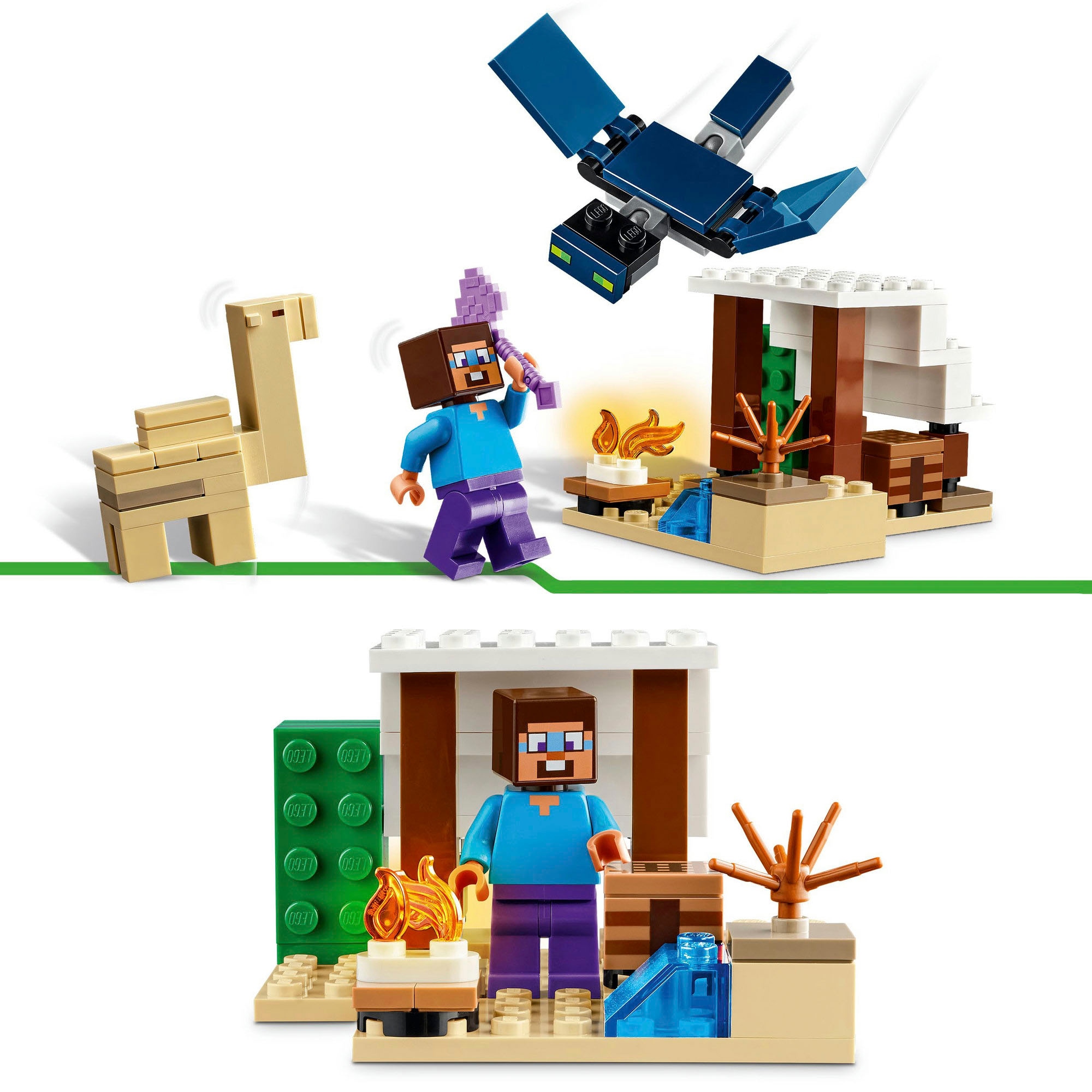 LEGO® Konstruktionsspielsteine »Steves Wüstenexpedition (21251), LEGO Minecraft«, (75 St.), Made in Europe