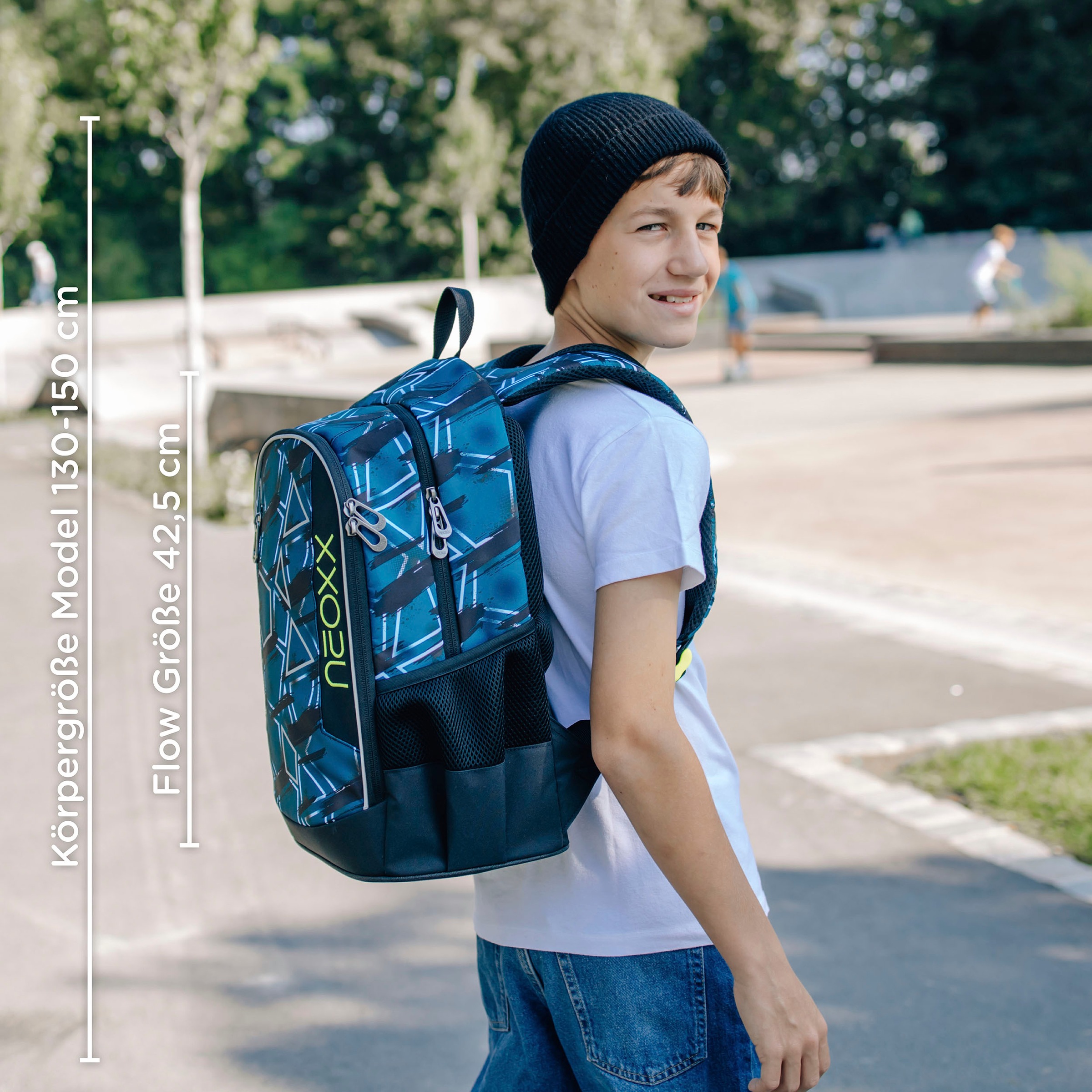 neoxx Schulrucksack »Flow, Flash Yourself«, teilweise aus recyceltem Material