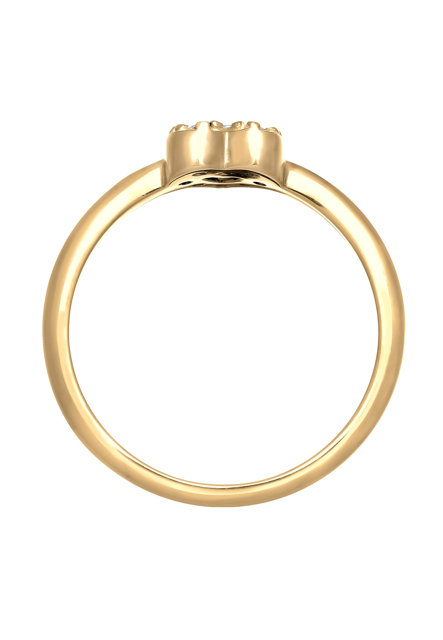 Elli Silberring »Ring mit Herz Zirkonia Steinen Verlobungsring 925 Silber«