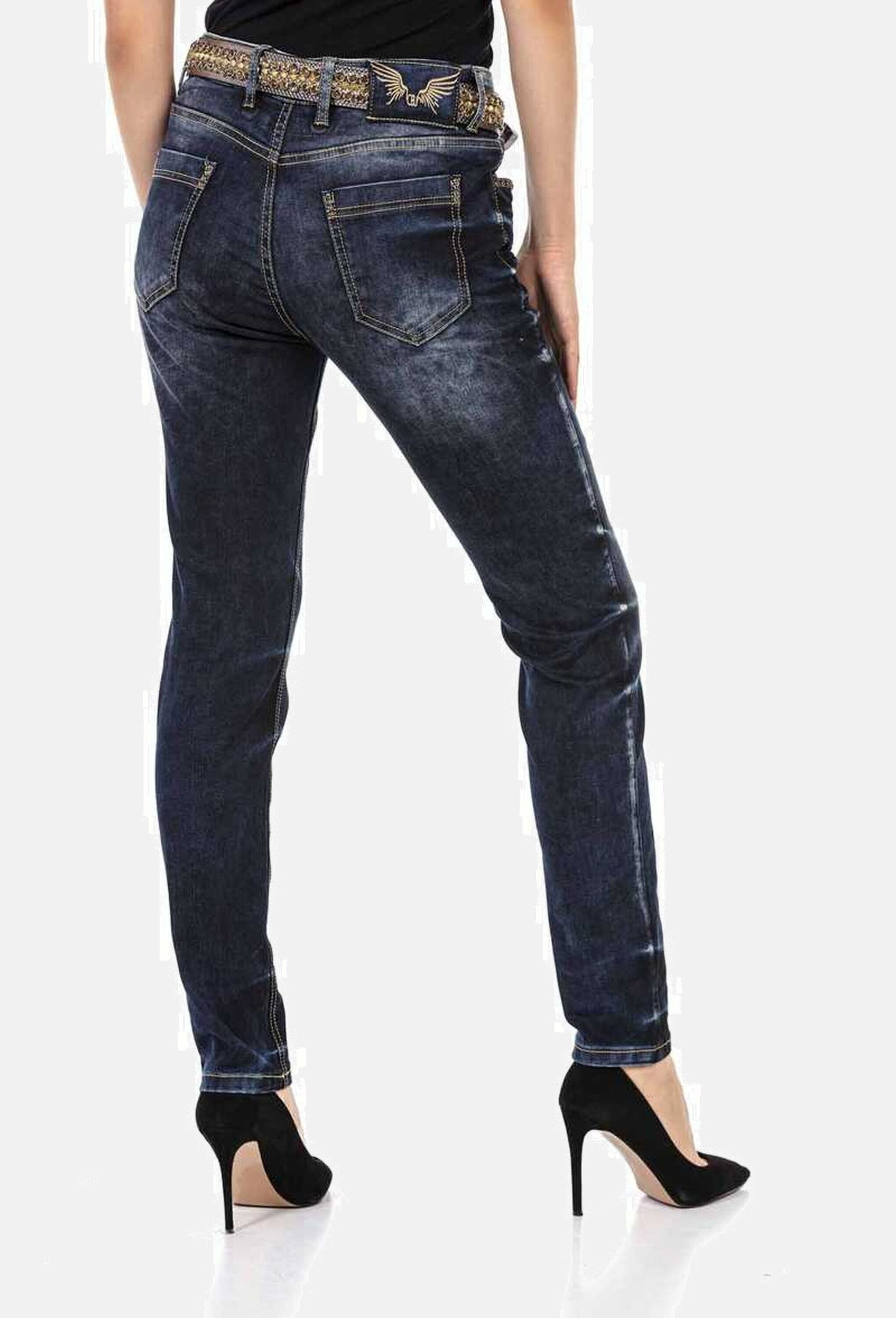 Cipo & Baxx Slim-fit-Jeans »Cipo & Baxx Jeans« Mit glänzenden Nieten, WD465