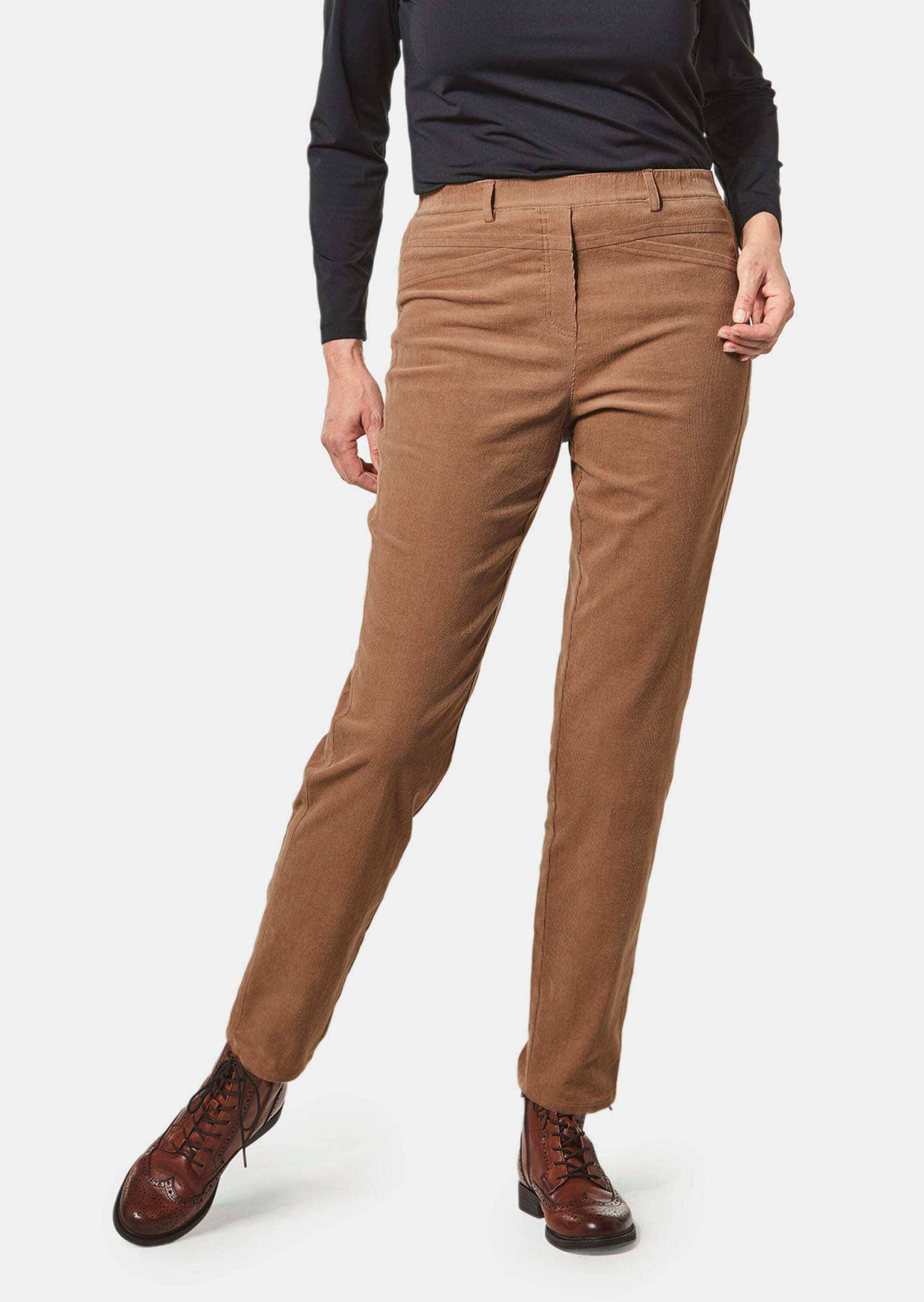 GOLDNER Schlupfhose »Cordhose LOUISA Supersofte Cordhose LOUISA mit aufwendiger Schnittführung«