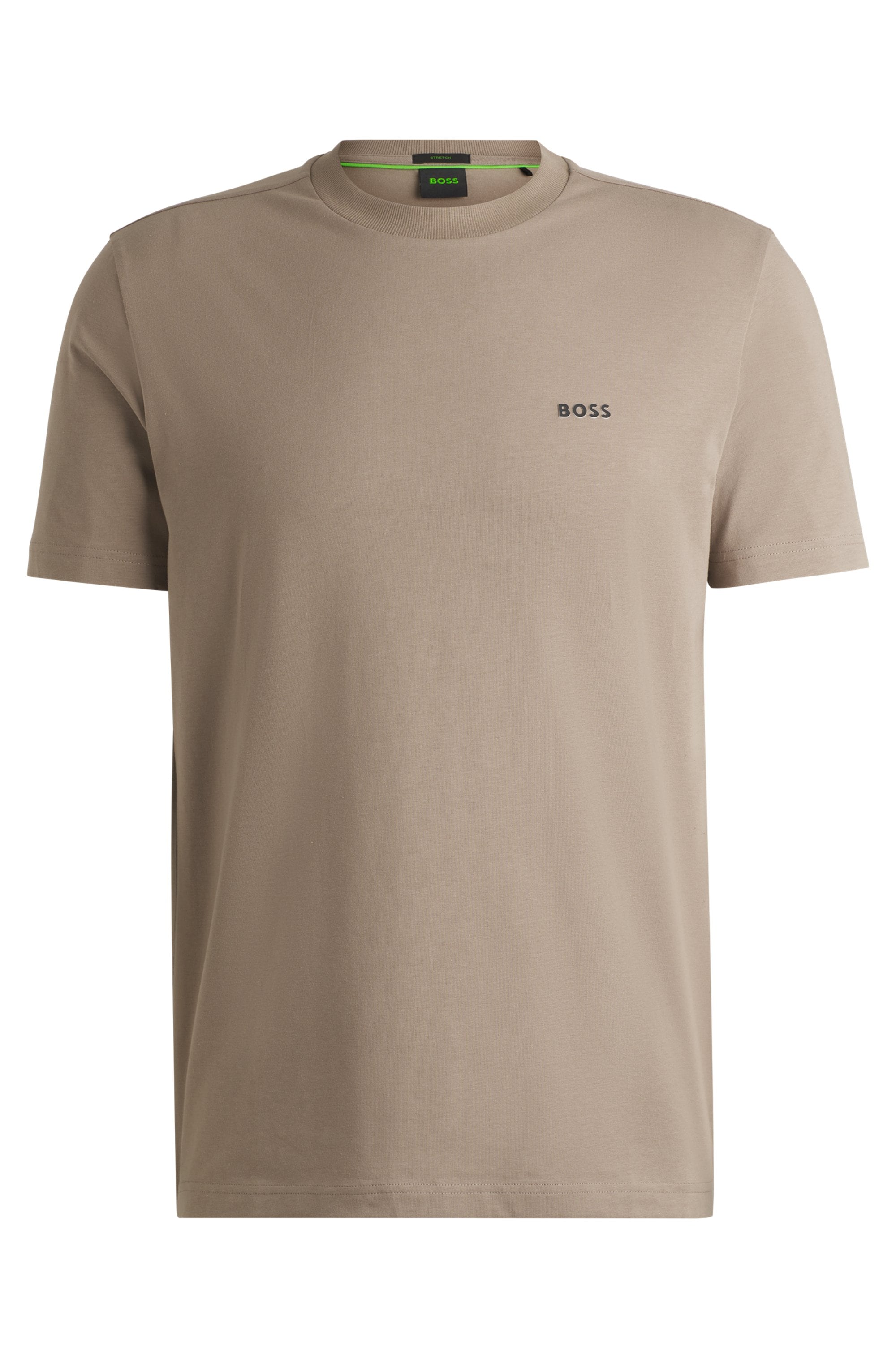 BOSS GREEN Rundhalsshirt »Tee«, mit gummiertem Kontrast-Logo
