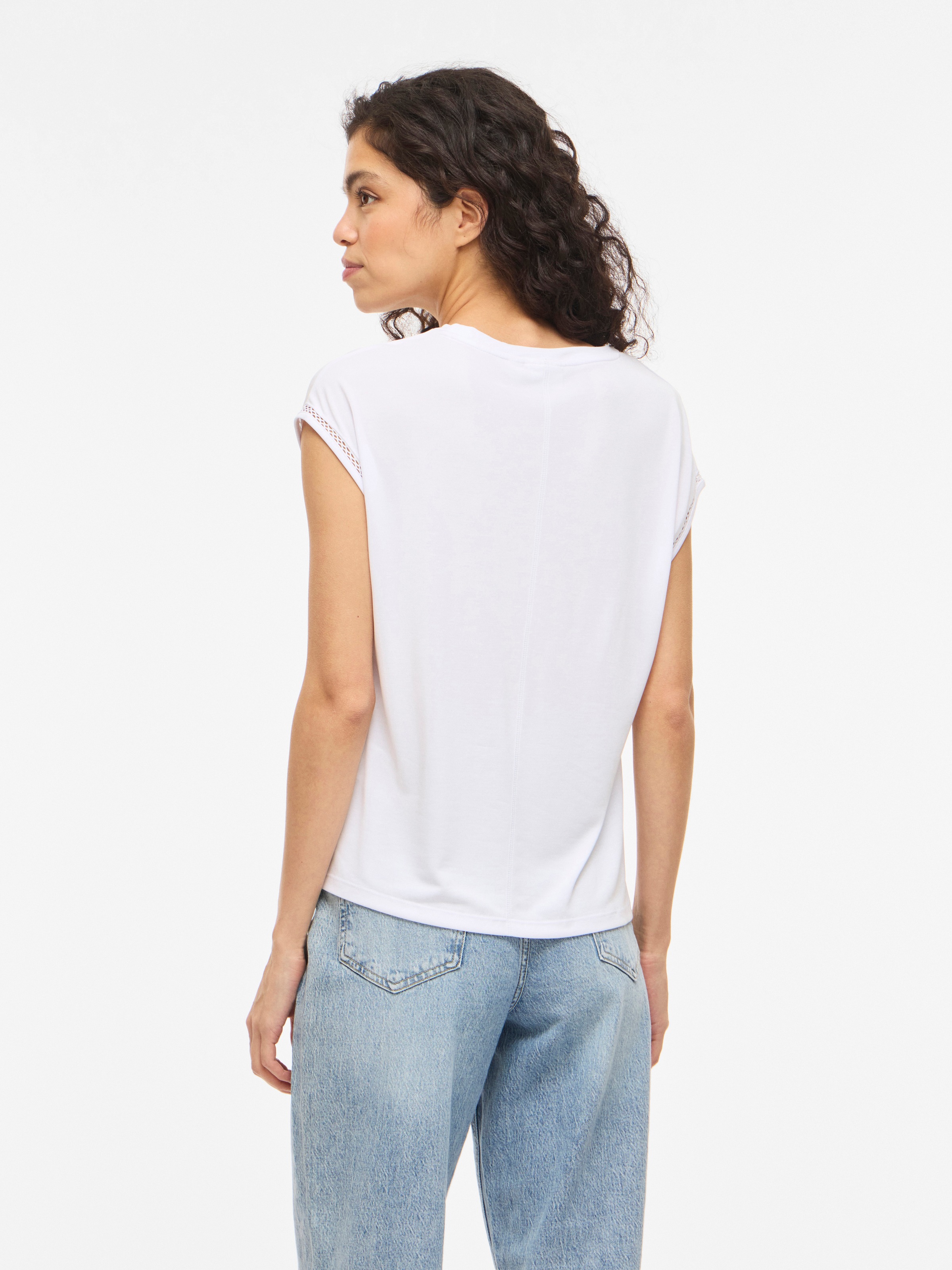 Vila Kurzarmshirt »VIMODALA C/S O-NECK DETAIL TOP - NOOS«