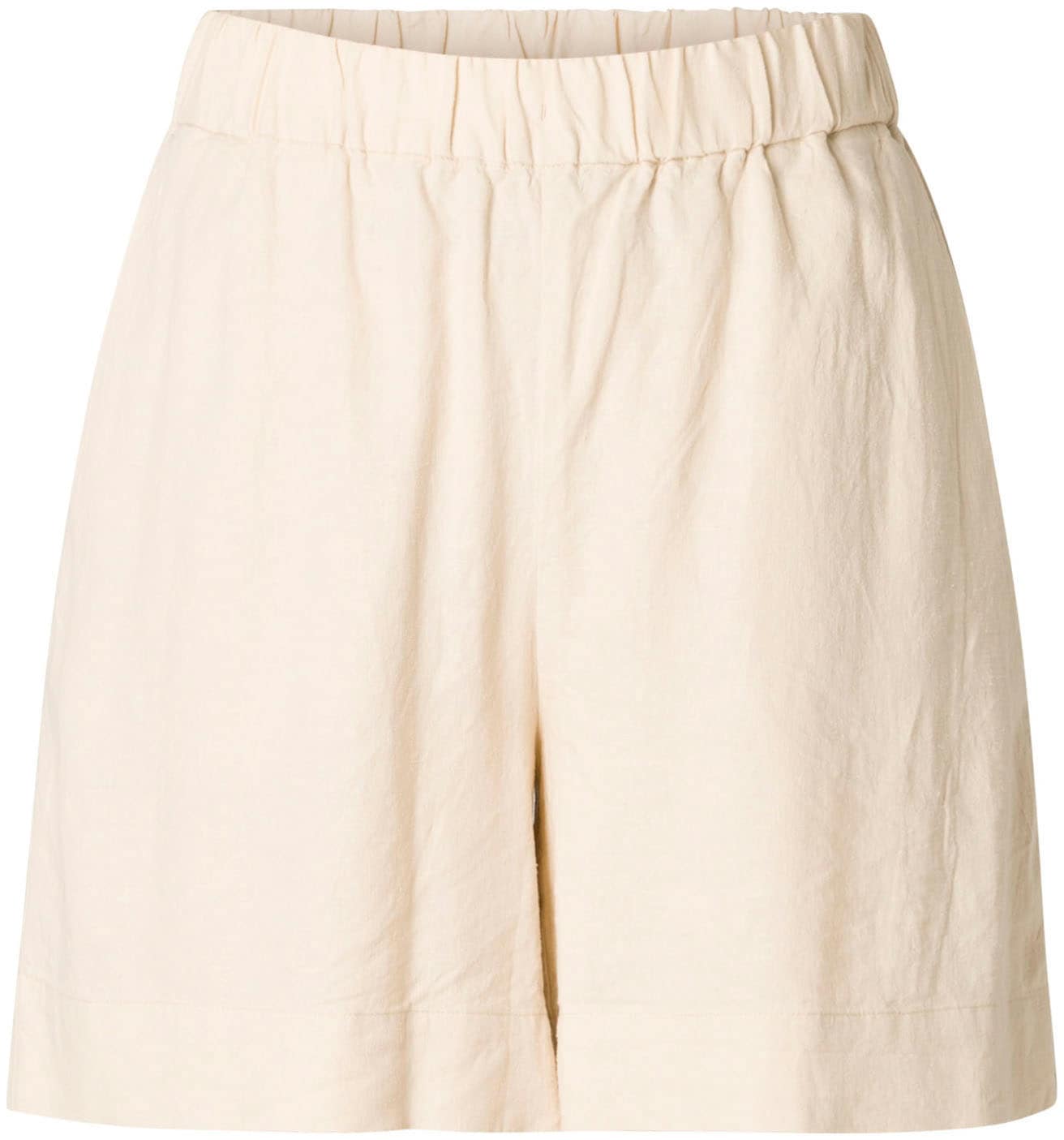 Base Level Curvy Relaxshorts »YARDAN«, aus Leinen und Viskose und mit elastischem Bund