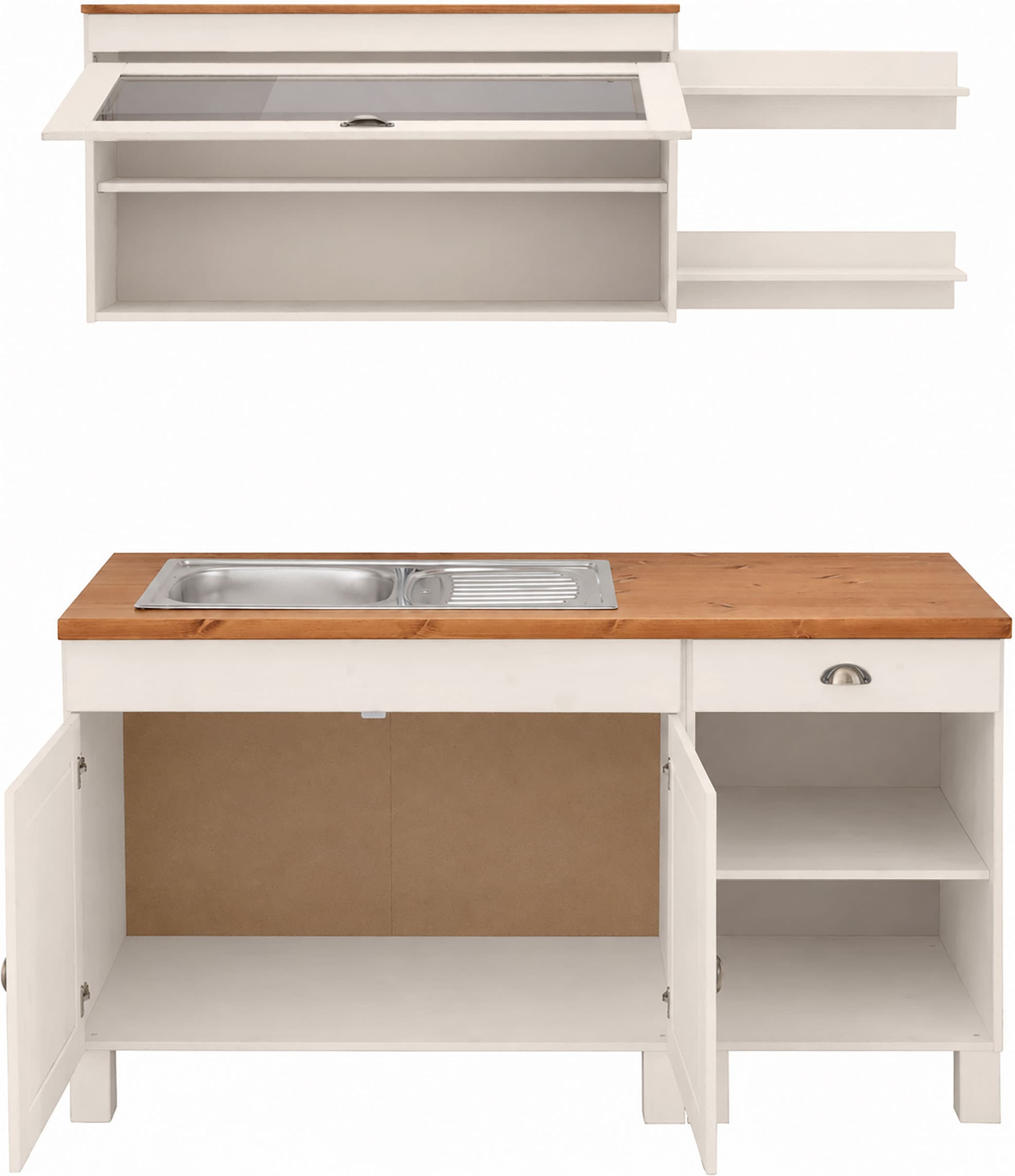 Home affaire Pantryküche »Oslo« Breite 150 cm, Arbeitsplatte 35mm stark, ohne E-Geräte