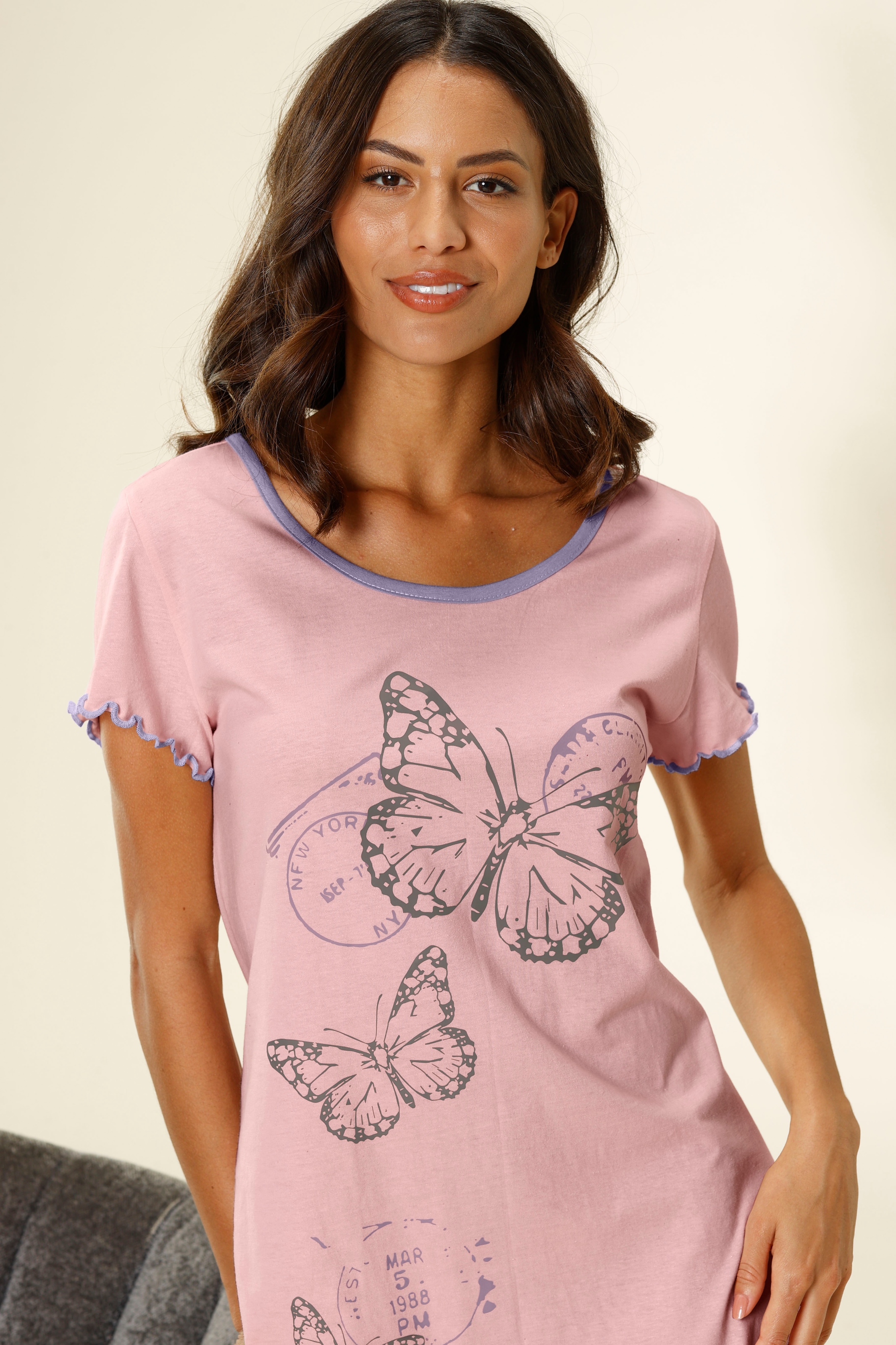 Vivance Dreams mit | online Schmetterling Motiv kaufen Nachthemd, UNIVERSAL