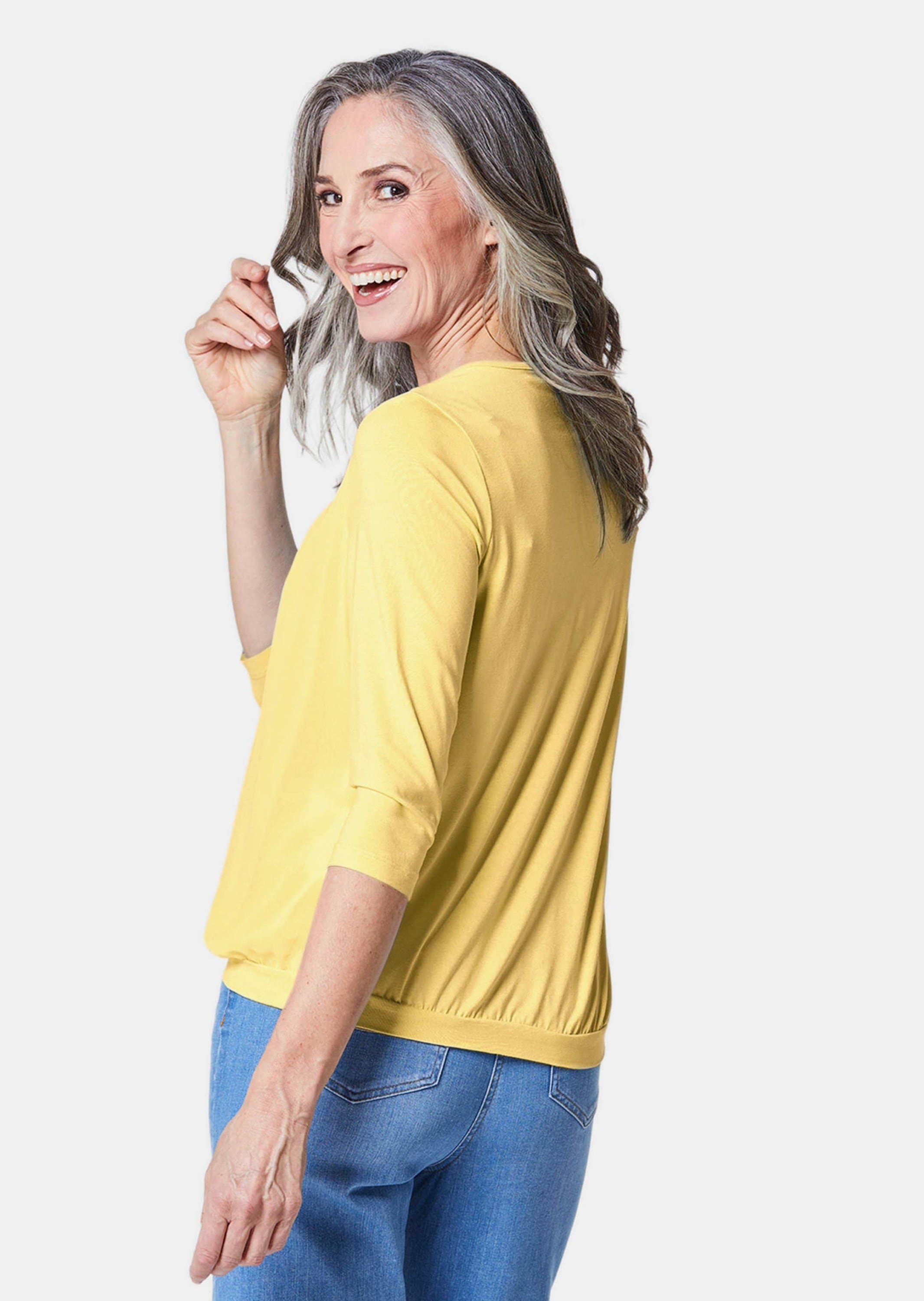 GOLDNER Kurzarmbluse »Blusenshirt Gepflegtes Shirt in eleganter Blusen-Optik«